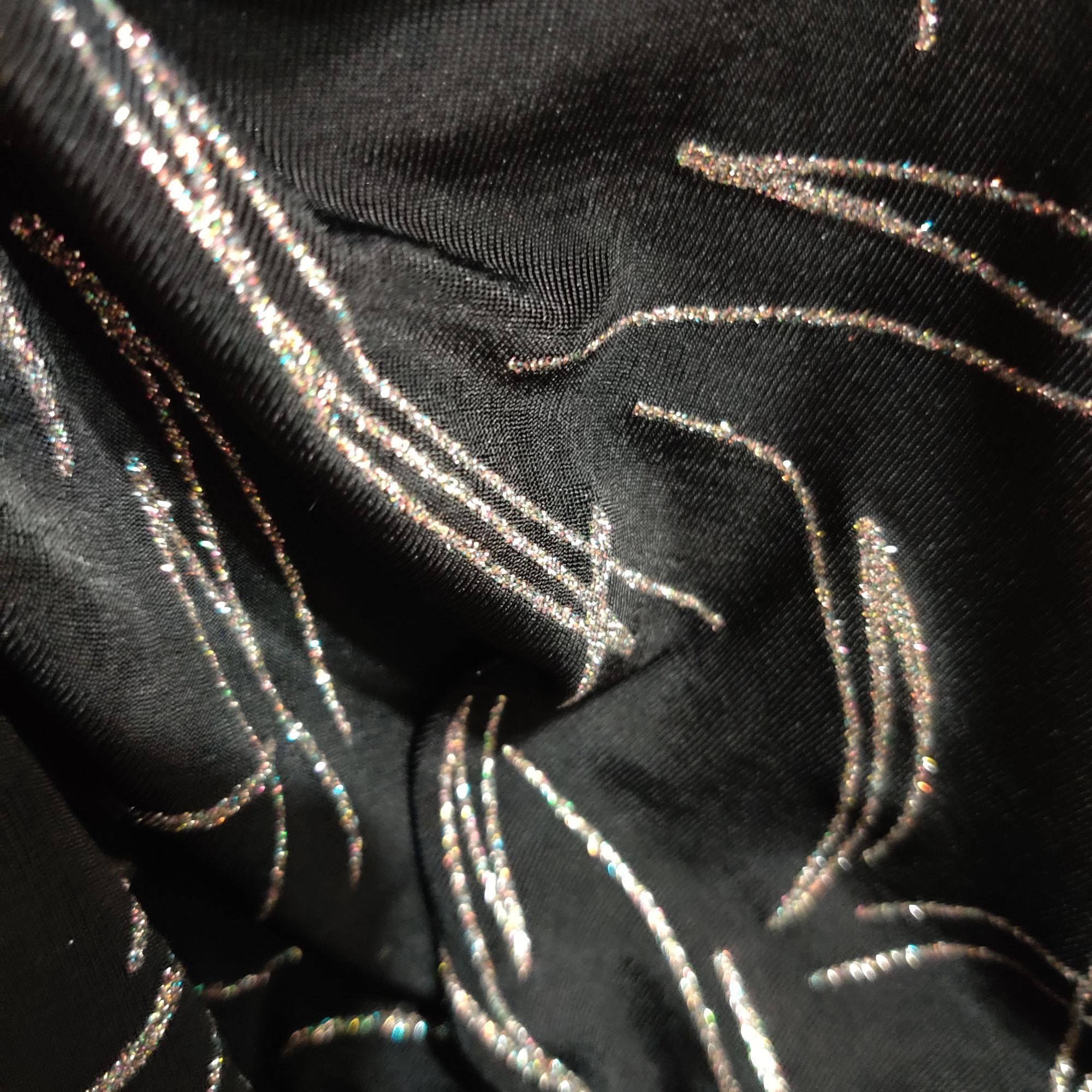 Vintage Amanda XL Vintage Black Metallic Abstract Print Tunic Blouse Size XL / US 12-14 / IT 48-50 - 8 Thumbnail