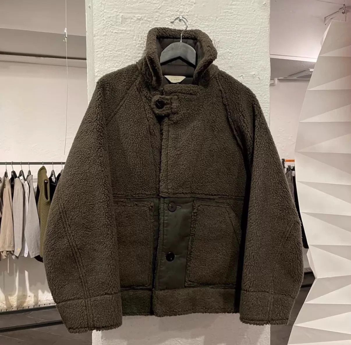 JieDa Jieda 21FW Le Stand Collar Lamb Wool Oversized Coat Size US S / EU 44-46 / 1 - 1 Thumbnail
