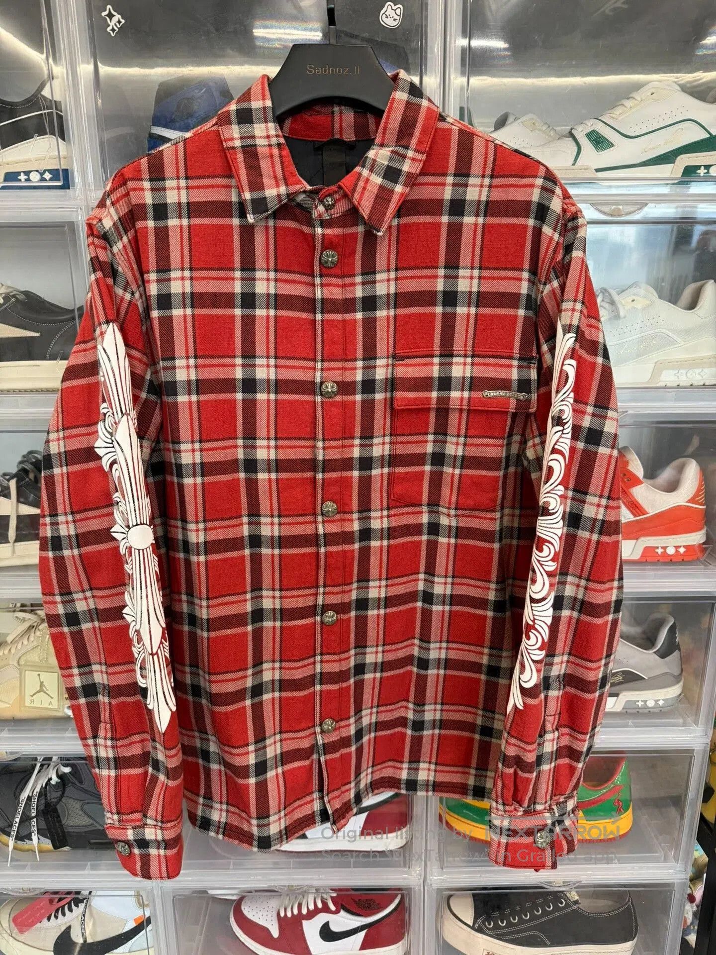 Chrome Hearts Chrome Hearts White Vine Red Plaid Quilted Jacket XL. Size US XL / EU 56 / 4 - 1 Thumbnail