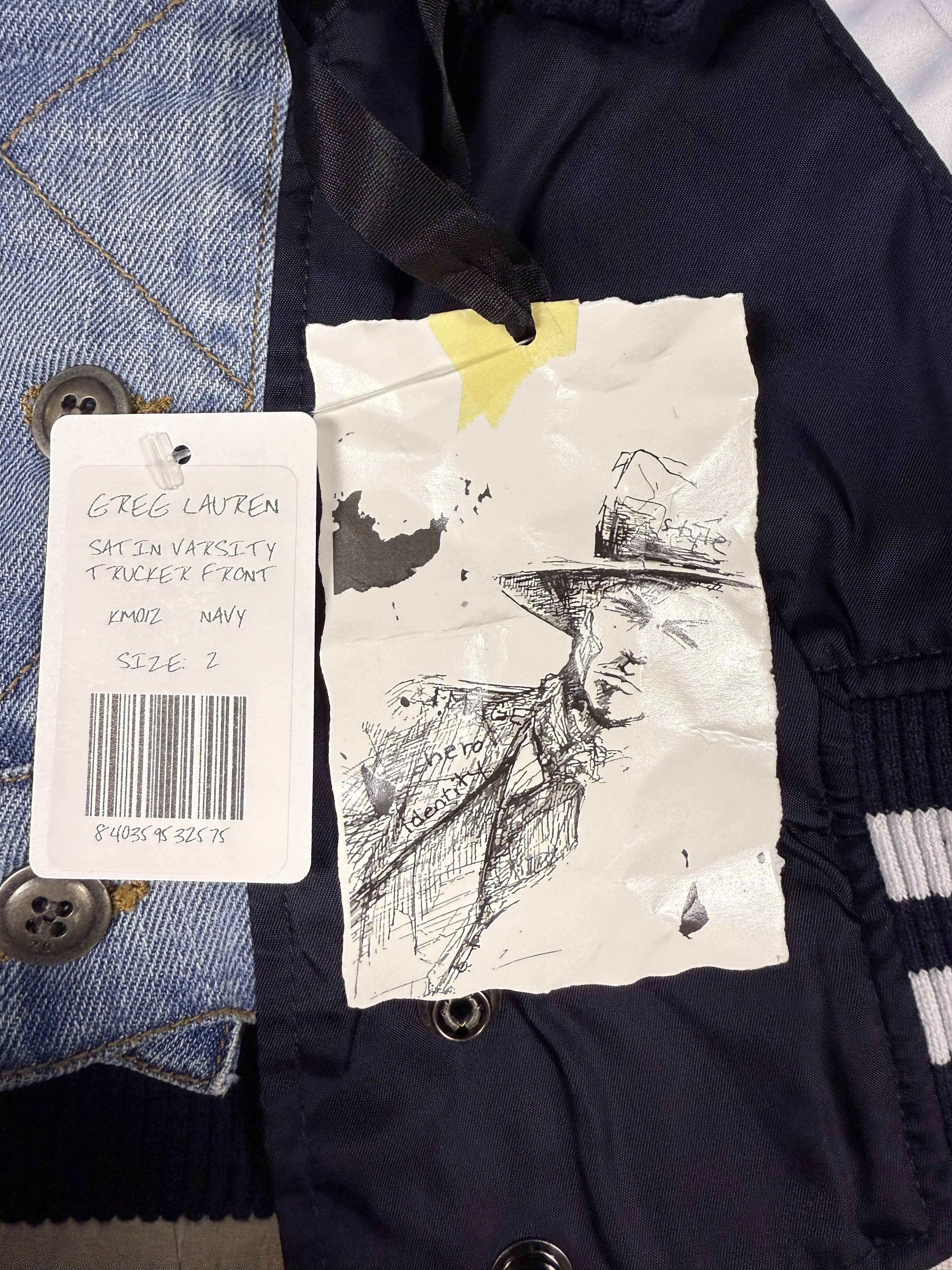 Greg Lauren $1475 Greg Lauren Trucker Front Satin Varsity Jacket Size US M / EU 48-50 / 2 - 5 Thumbnail