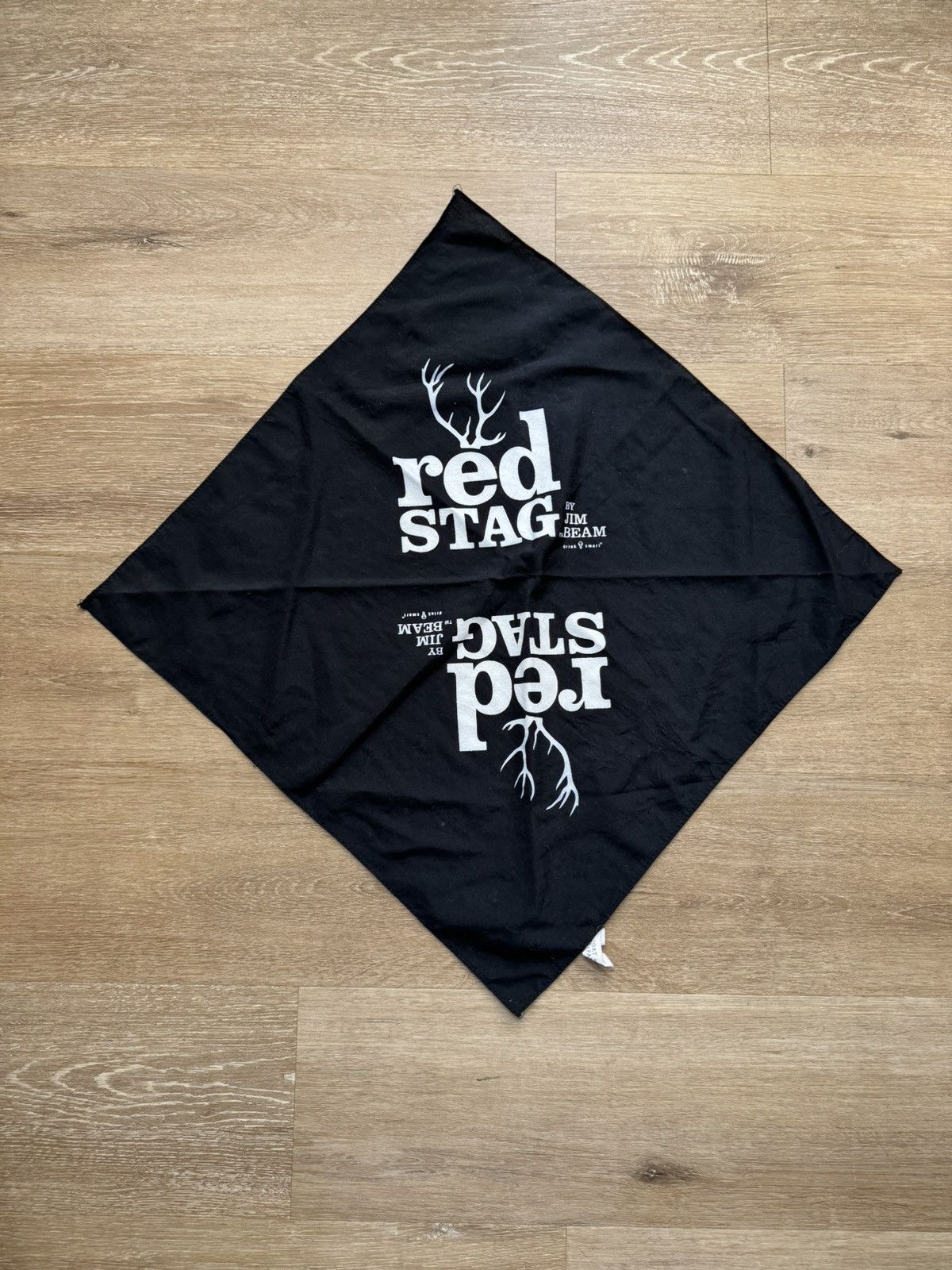 Budweiser Red Stag Whiskey Buckhorn Crest Logo Exclusive Bandana Size ONE SIZE - 4 Thumbnail