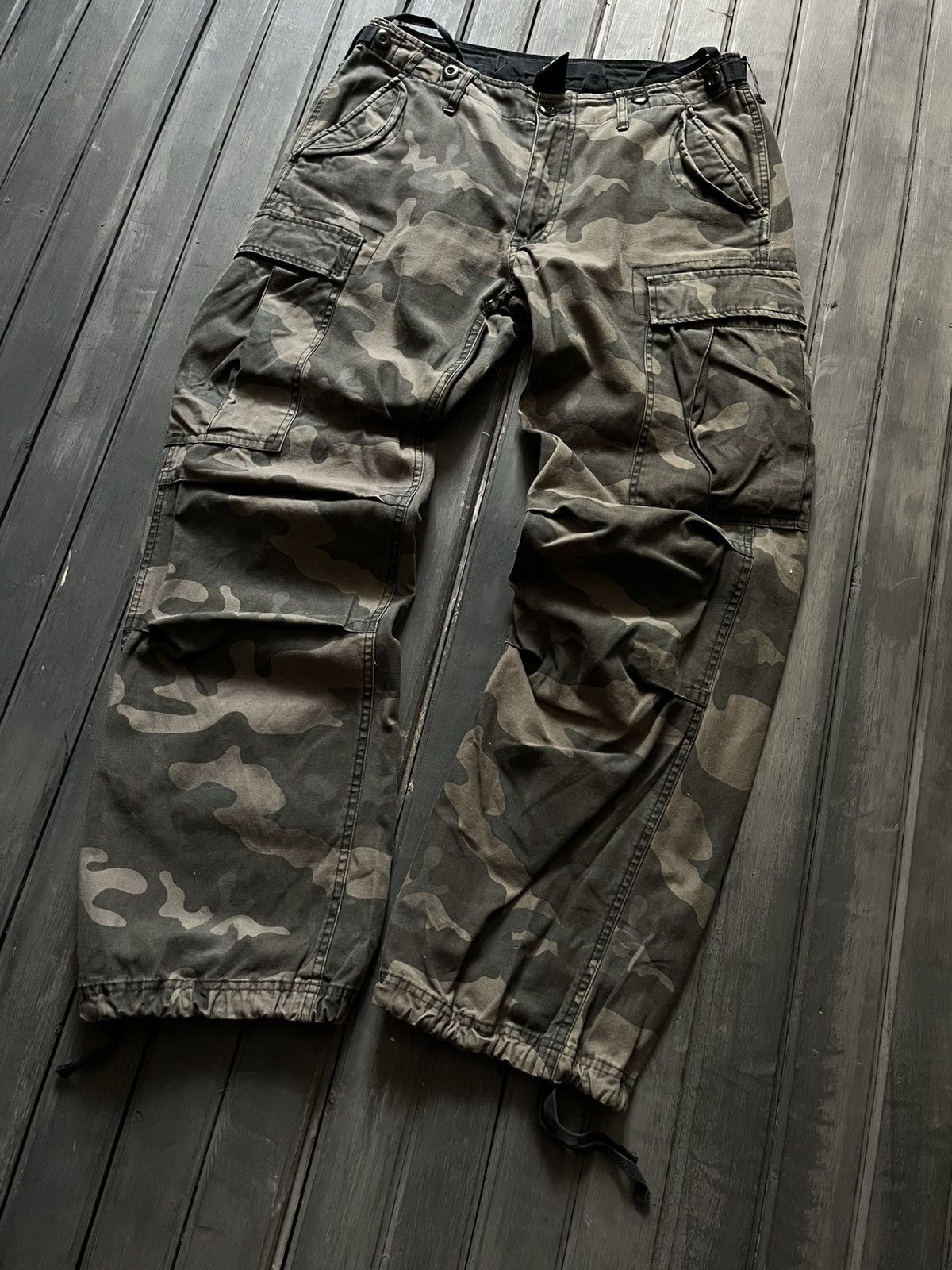 Tornado Mart VTG Tornado Mart Opium Style Cargo Baggy Camo Jeans 90s Size US 32 / EU 48 - 6 Thumbnail
