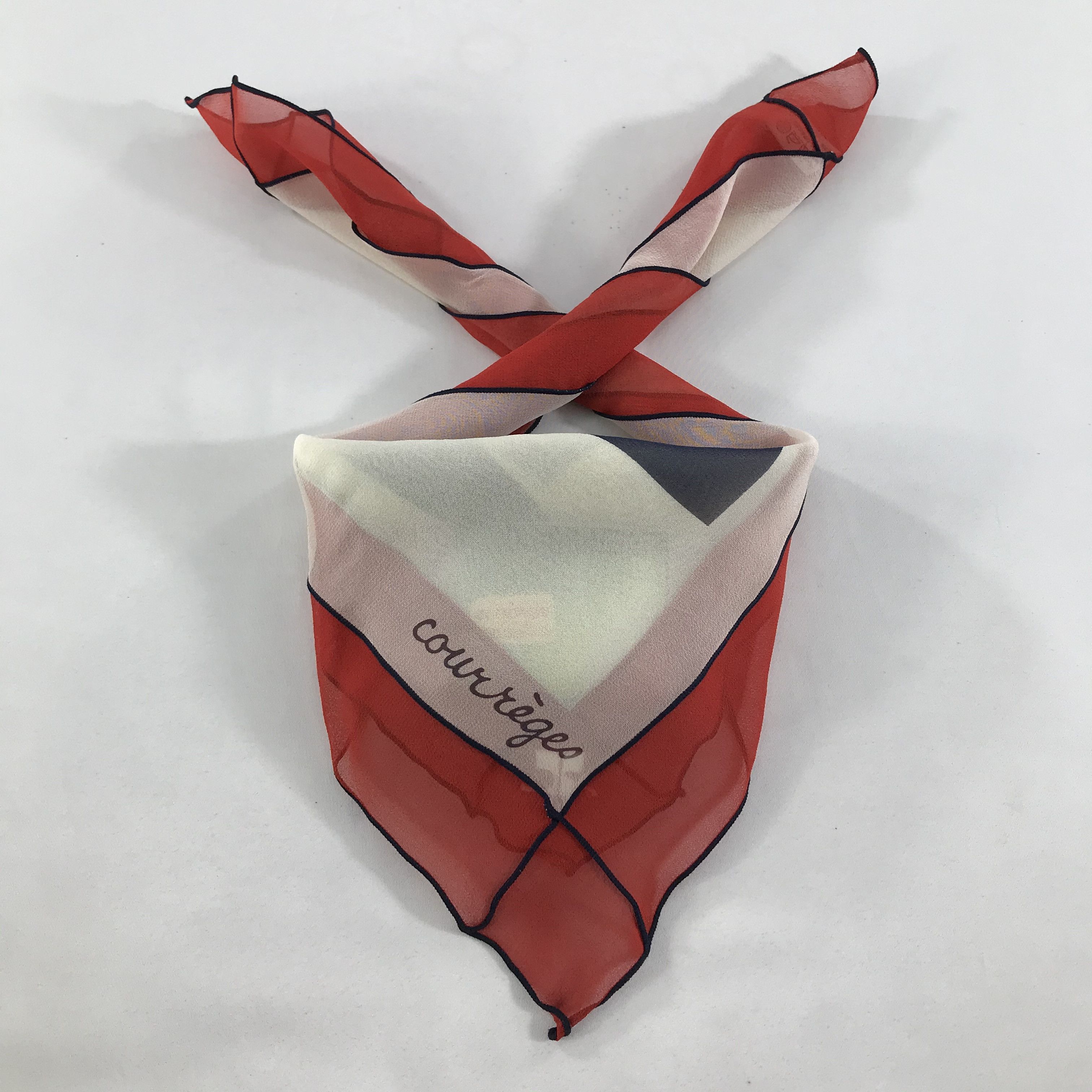 Courreges × Vintage Courreges Bandana / Handkerchief / Neckerchief - S1654 Size ONE SIZE - 4 Thumbnail