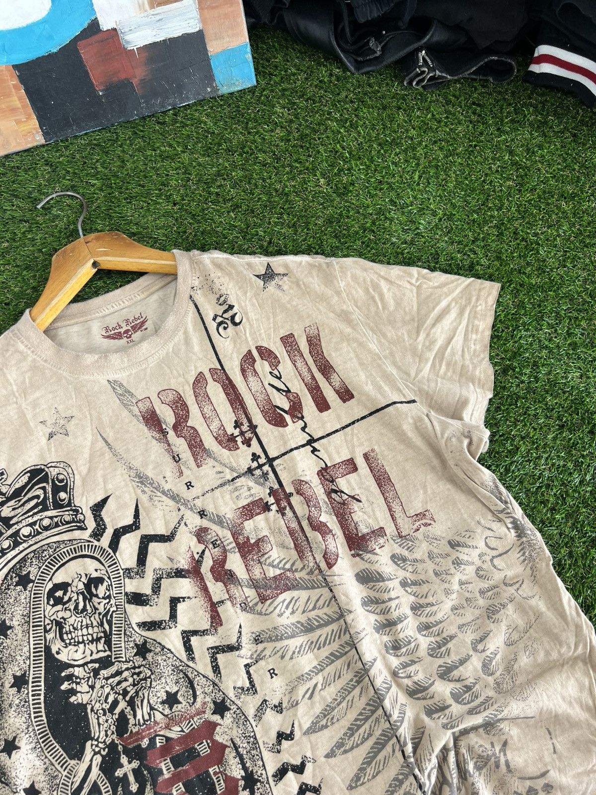 Affliction T-shirt Rock rebel affliction semetary unique rare archive Size US XXL / EU 58 / 5 - 3 Thumbnail