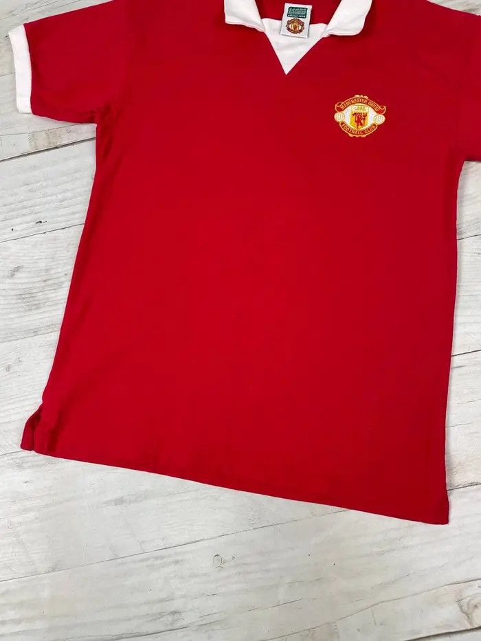 Vintage Score Draw Manchester United 1972 1974 Home Shirt Jersey Size US M / EU 48-50 / 2 - 4 Thumbnail