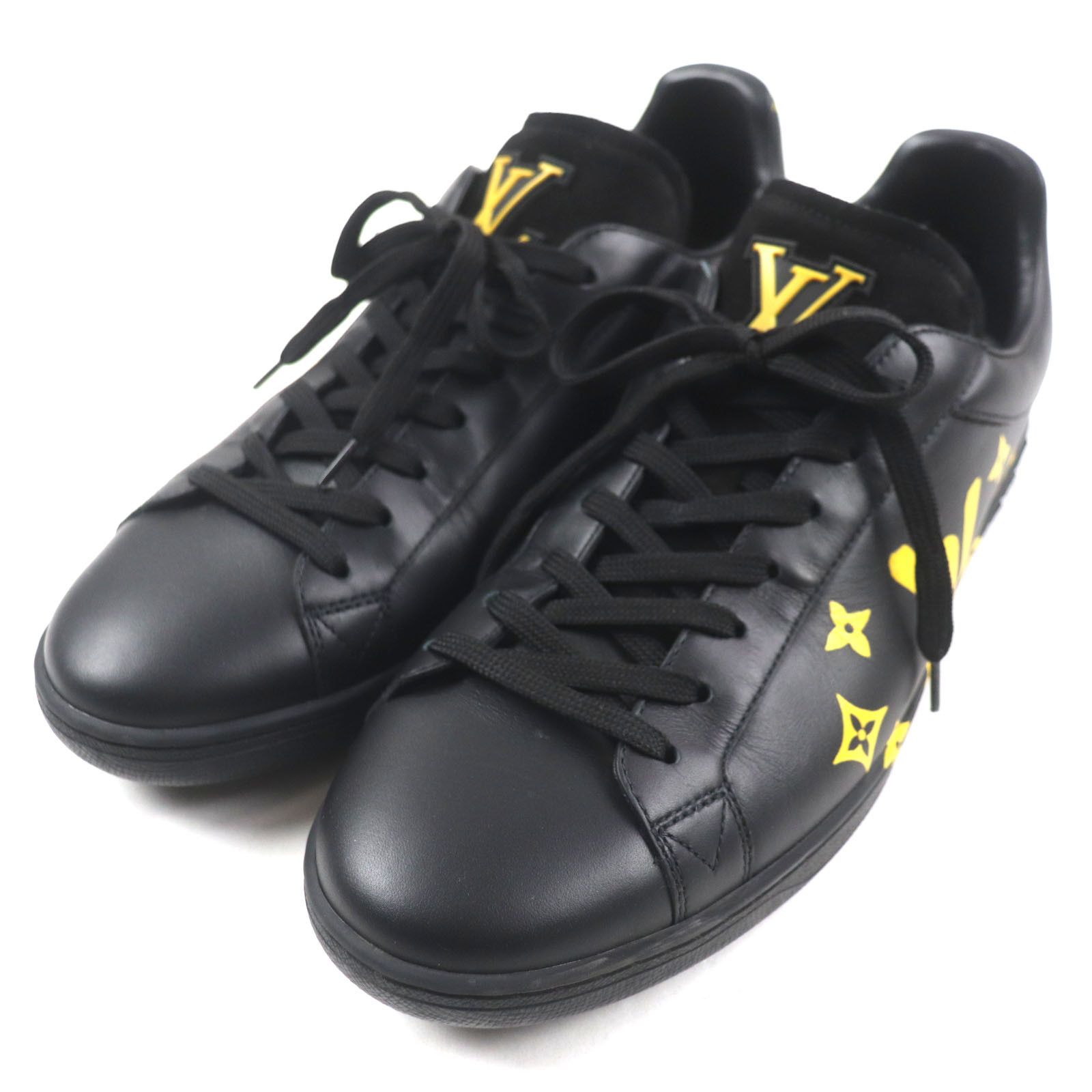 Louis Vuitton Louis Vuitton Luxembourg Leather Sneakers Leather Shoes 1A9Jd4 in Black, Men's