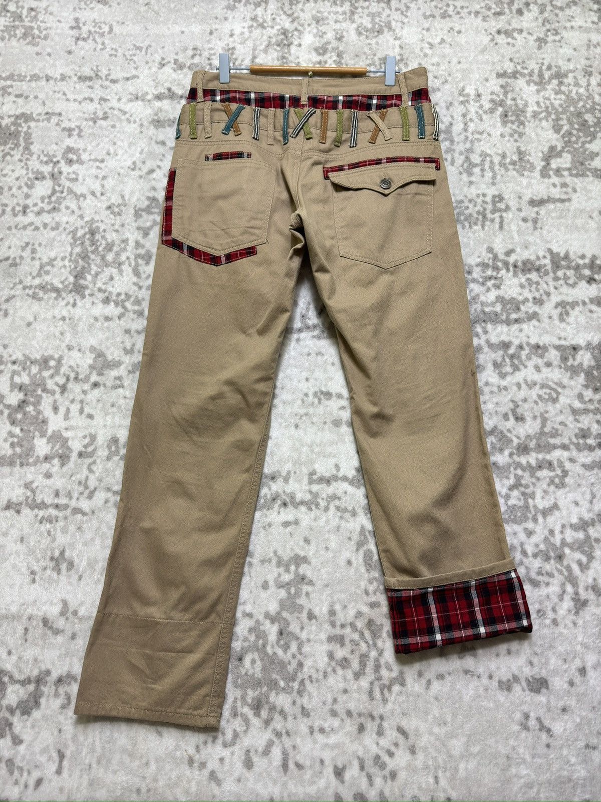 Japanese Brand Y2K Japanese Archive Punk Double Waist Zipper Detail Pants Size US 32 / EU 48 - 2 Thumbnail
