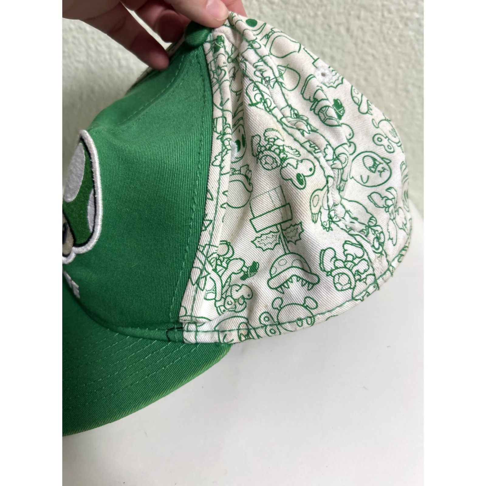 Nintendo Super Mario Baseball Cap Green Adult Used Fitted L/XL Hats Cap Unisex Nintendo Theme Retro Casual Baseball Cap Size ONE SIZE - 5 Thumbnail