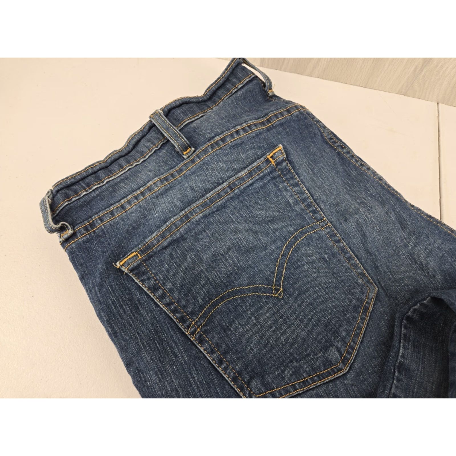 Levi's VINTAGE? No. Levi's 559 Jeans 42x32 Blue Dark Wash Denim Pants Mens Regular 42 Inseam 32 Leg Opening 9" 5-Pocket Design Size US 42 / EU 58 - 7 Thumbnail