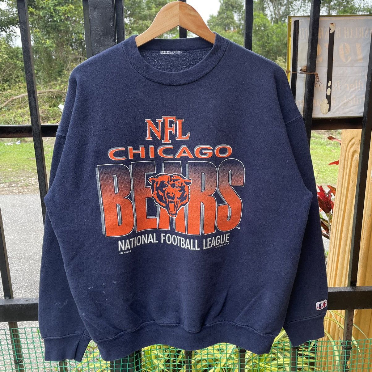 NFL 🔥Vintage 1993 NFL Chicago Bears Big Logo Pullover Sweatshirt Size US L / EU 52-54 / 3 - 5 Thumbnail