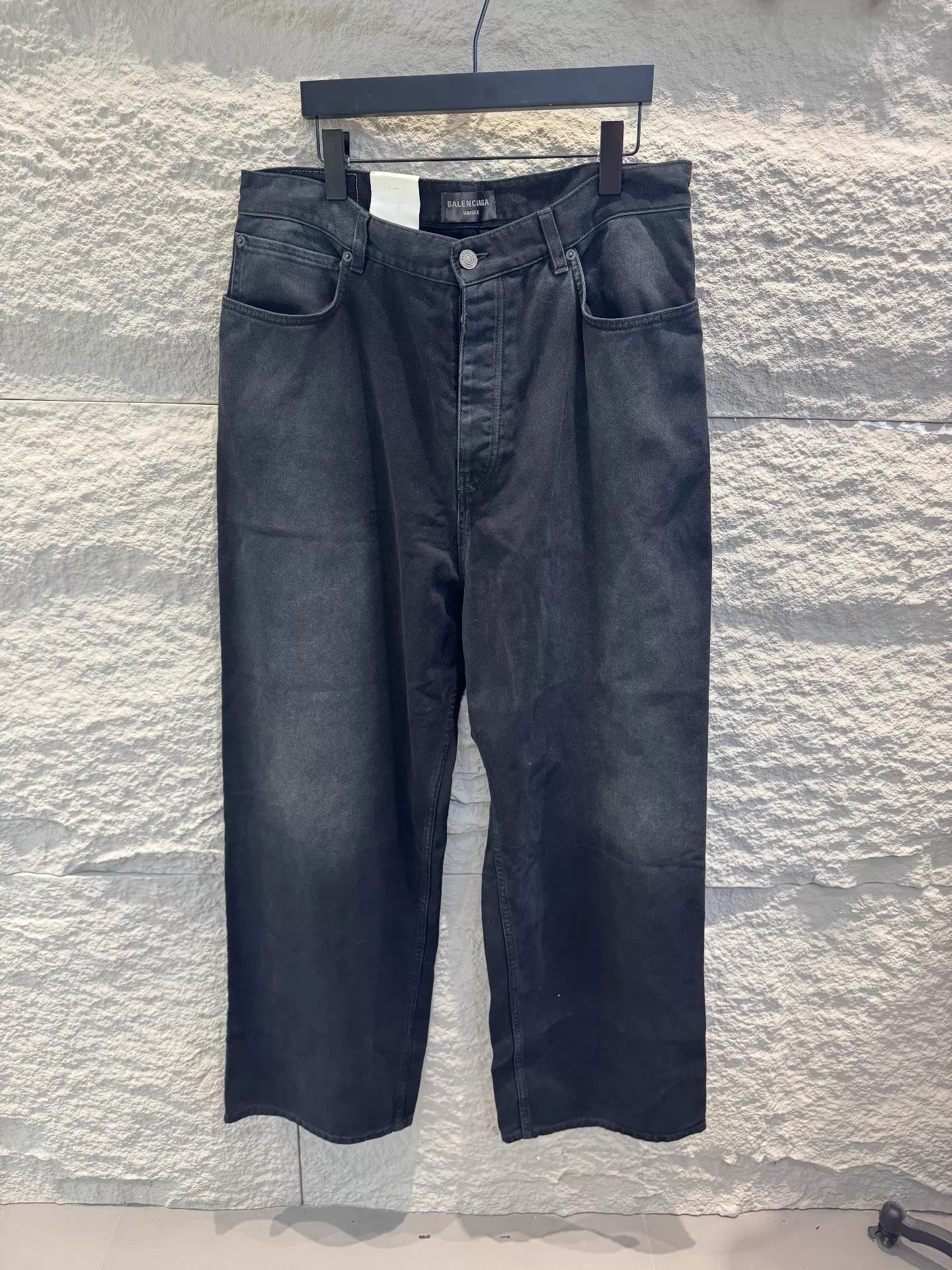 Balenciaga Balenciaga Black Washed Baggy Jeans L Unisex Size US 34 / EU 50 - 1 Thumbnail