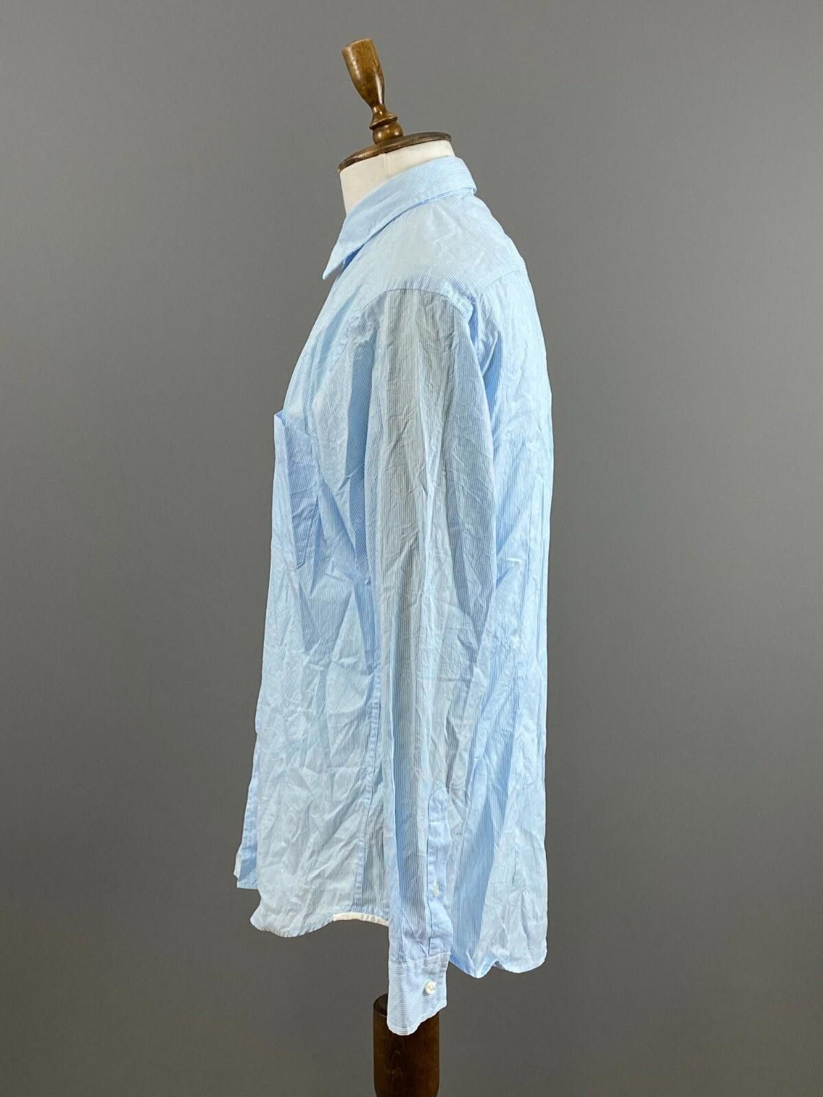 Ermenegildo Zegna Z Zegna Sport Blue Stripe Button Down Shirt Size XL Size US XL / EU 56 / 4 - 6 Thumbnail