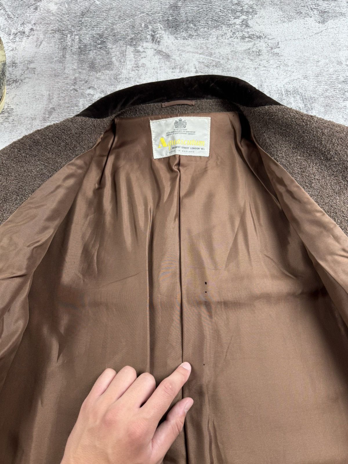Aquascutum Aquascutum 90s Vintage UK 18 Tweed Brown England Wool Button Trench Trench Coat Size XL / US 12-14 / IT 48-50 - 9 Thumbnail