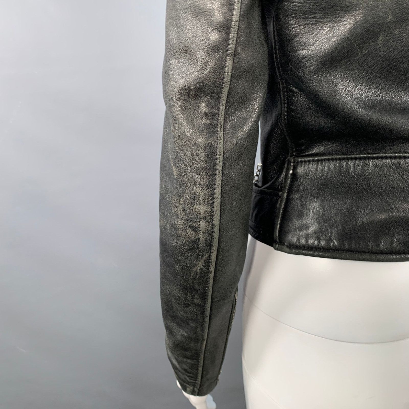 Schott PERFECTO by SCHOTT Size XS Black Leather Motorcycle Jacket Size XS / US 0-2 / IT 36-38 - 6 Thumbnail