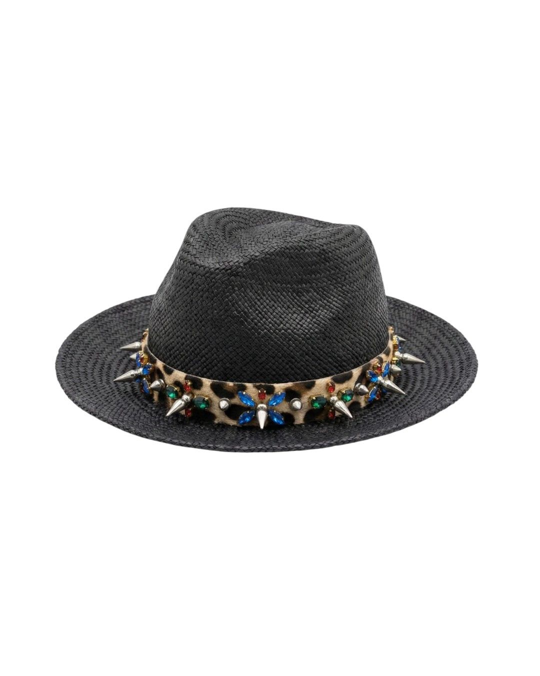 Dolce & Gabbana CRYSTAL STUDDED STRAW HAT Size ONE SIZE - 1 Thumbnail