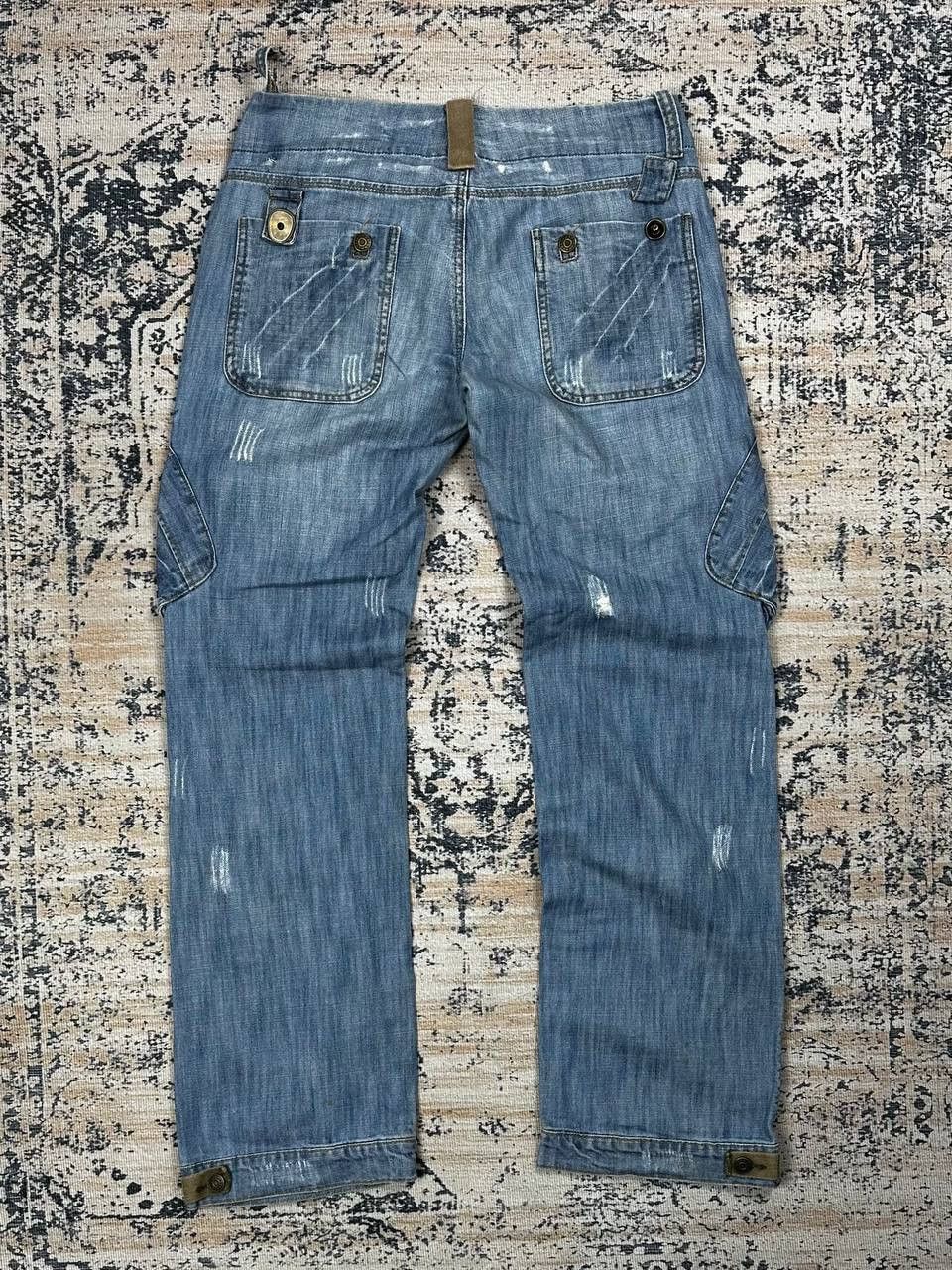 Japanese Brand Flare Cargo Avant Garde Vintage Grunge Opium Jeans Size US 34 / EU 50 - 10 Thumbnail
