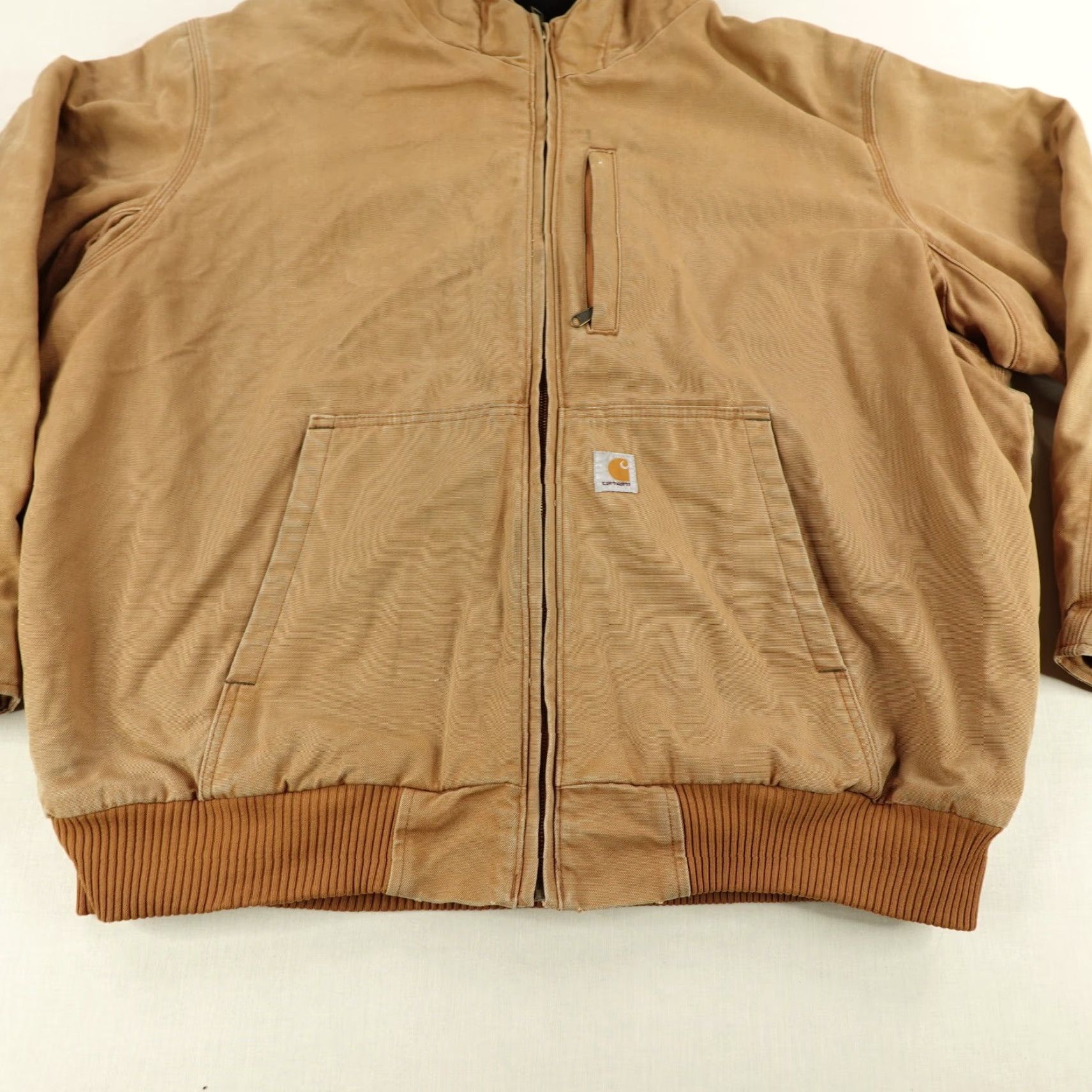 Carhartt Carhartt Jacket Men 3XL Brown Full Swing Canvas Duck Hooded Lined Zipper Pockets Regular Coat Size US XXL / EU 58 / 5 - 3 Thumbnail