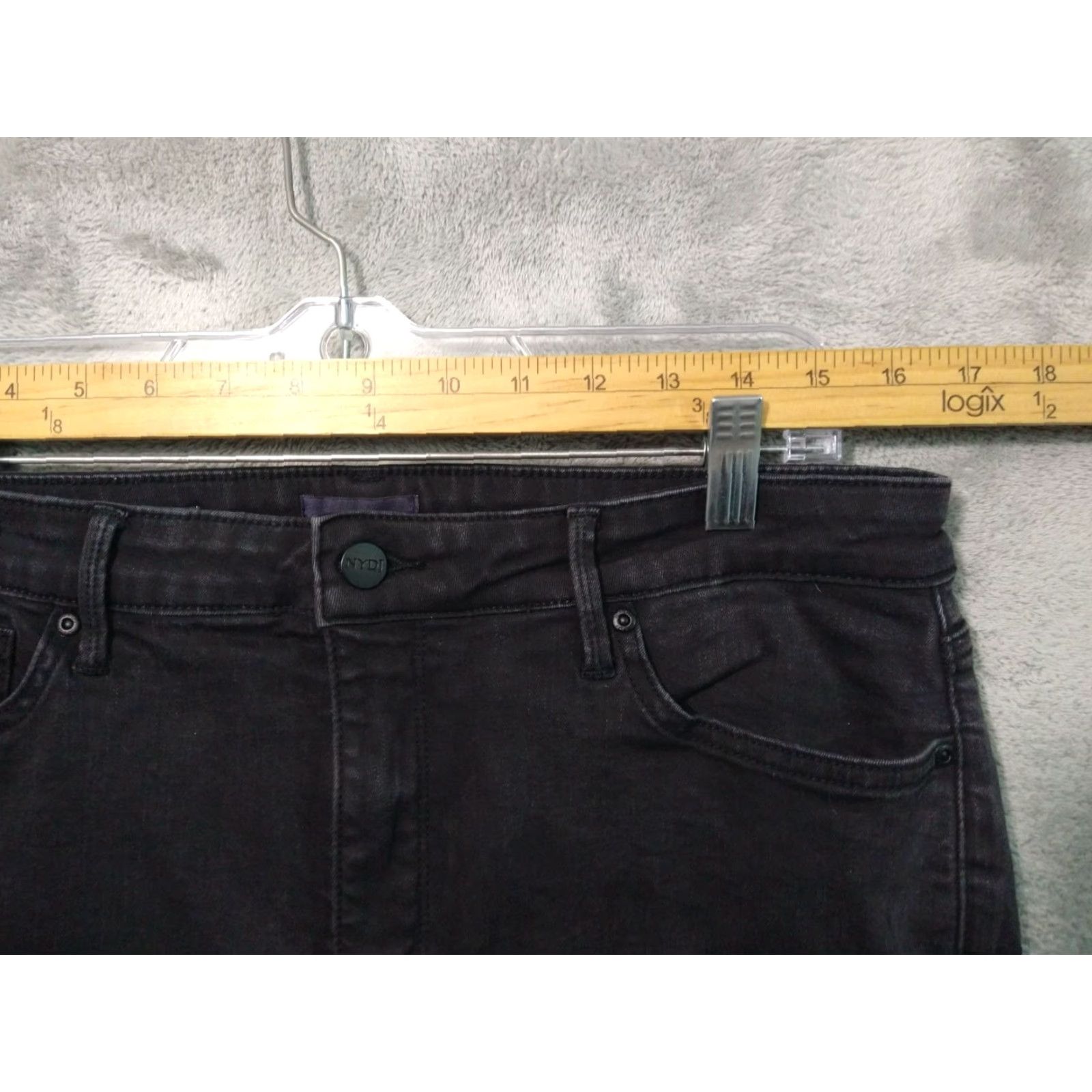 NYDJ NYDJ Jeans Womens 14 Black Denim Slim Bootcut High Rise Stretch 5-Pocket Delivery: Regular Mens, Womens, Girls, or Boys not applicable Size 36" / US 14 / IT 50 - 3 Thumbnail