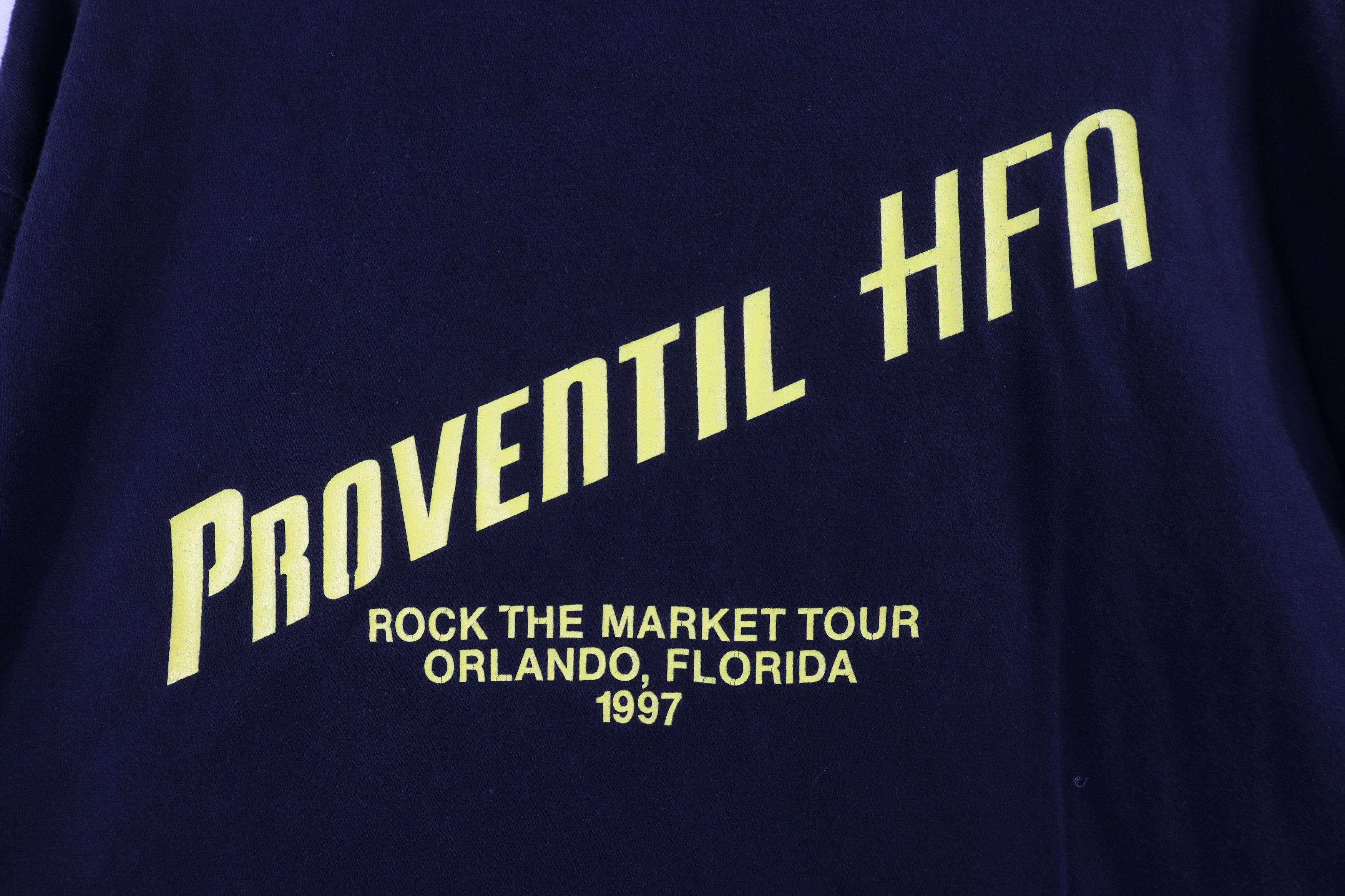 Vintage Vintage 90s 1997 Rock The Market Tour Proventil HFA T-Shirt Size US XL / EU 56 / 4 - 8 Thumbnail
