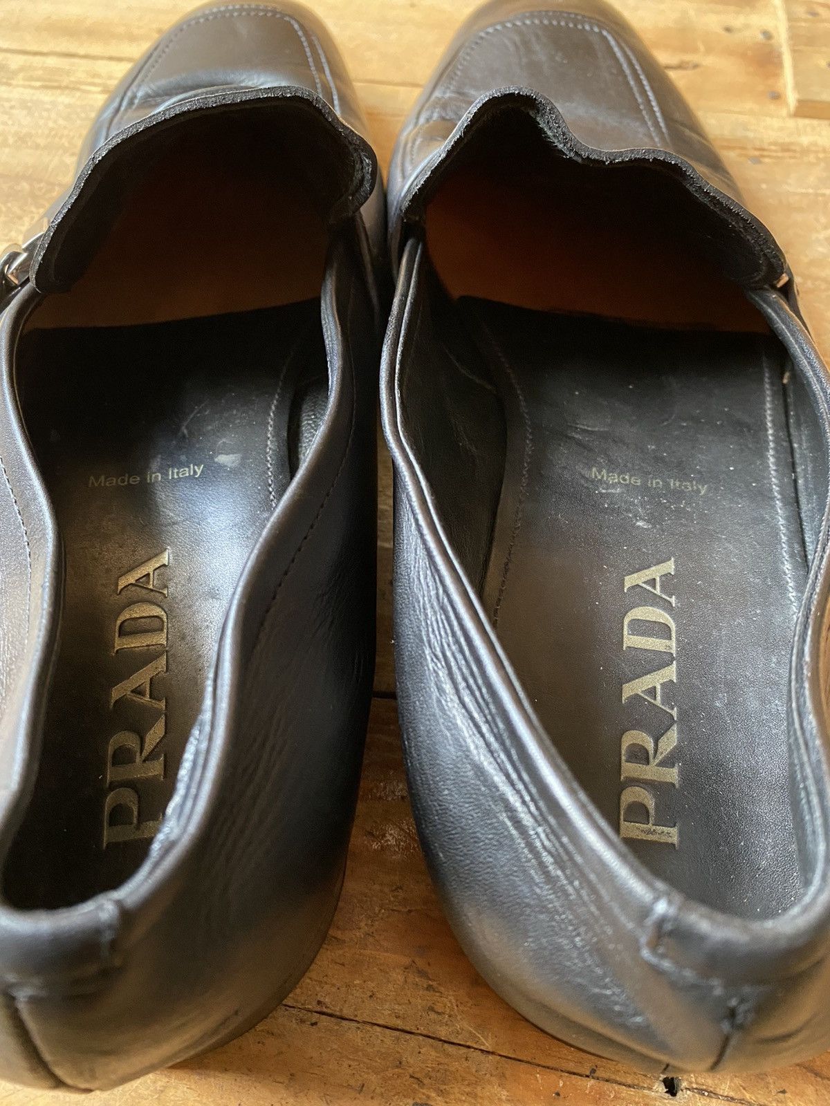 Prada Prada black leather dress shoes sz 8 Size US 9 / EU 42 - 18 Thumbnail