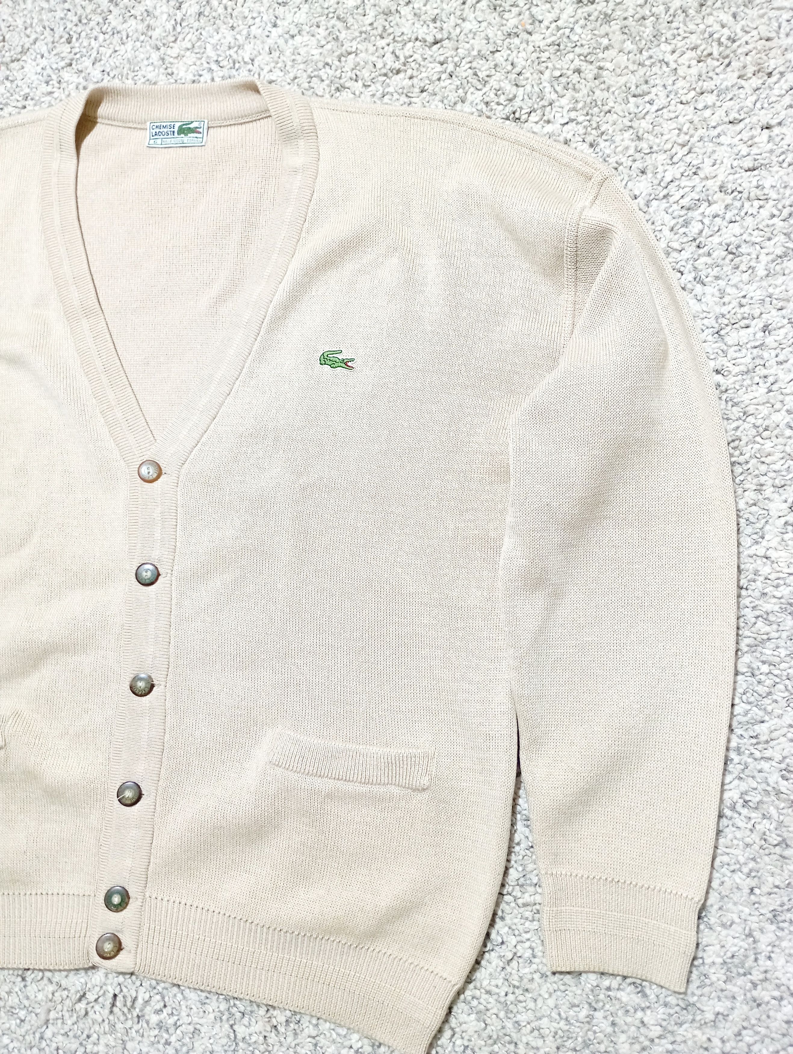 Lacoste Vintage Lacoste 90s Cardigan Sweater Old Money Style Size US L / EU 52-54 / 3 - 7 Thumbnail