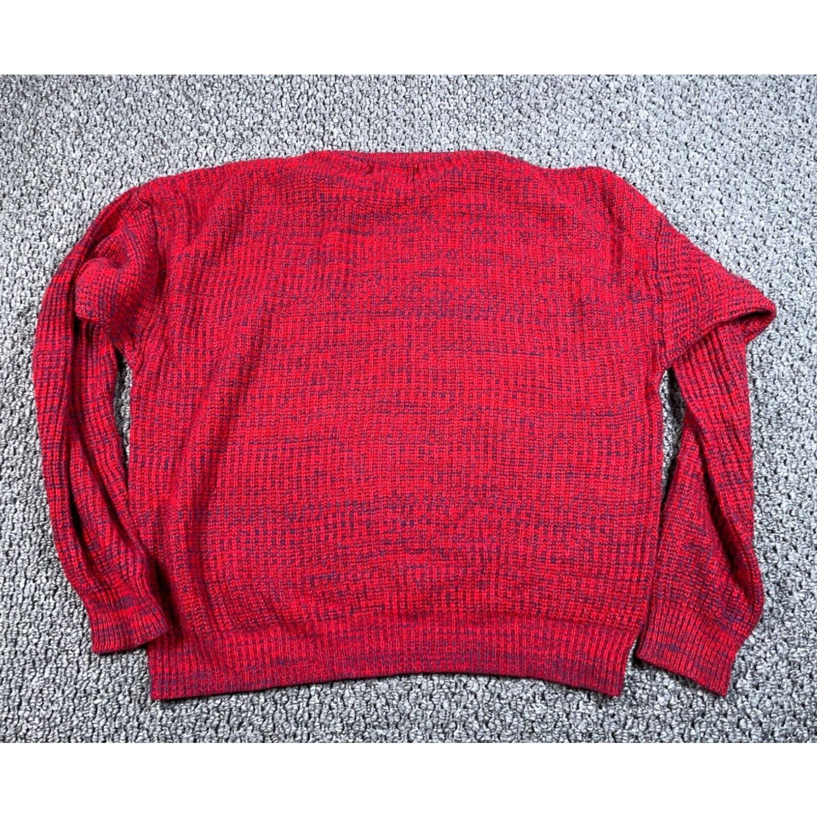 Vintage VINTAGE 80s Chunky Knit Crewneck Sweater Adult XL Red Preppy Retro Mens Size US XL / EU 56 / 4 - 2 Thumbnail