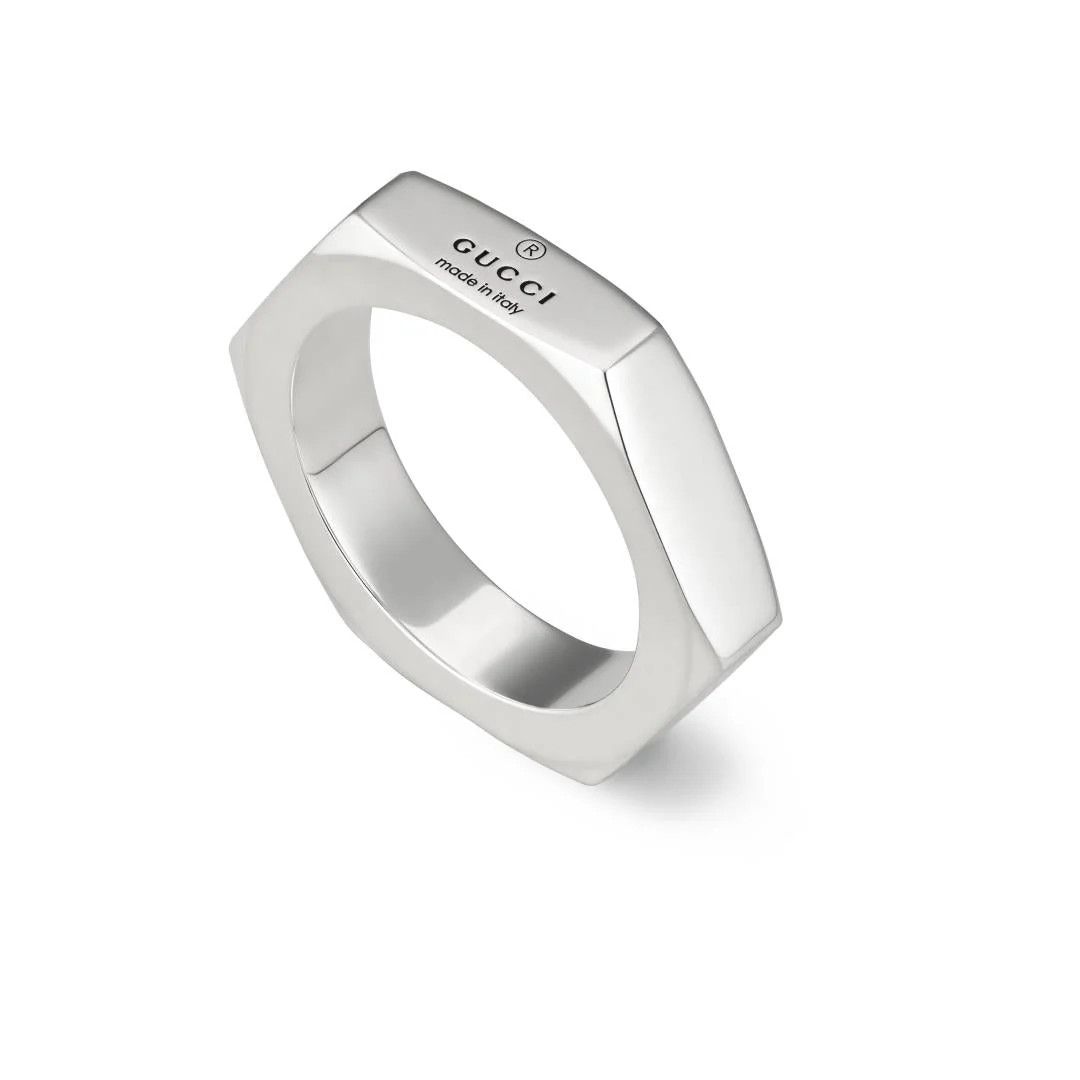 Gucci oc11z0126 Size: 16 / Trademark Shaped Ring In Silver Size ONE SIZE - 2 Thumbnail