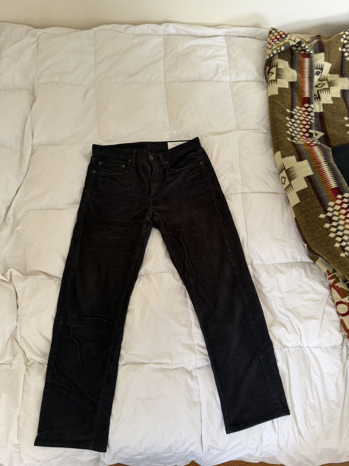 Rag & Bone Rag and Bone Fit 2 Black Corduroy Size US 30 / EU 46 - 1 Thumbnail