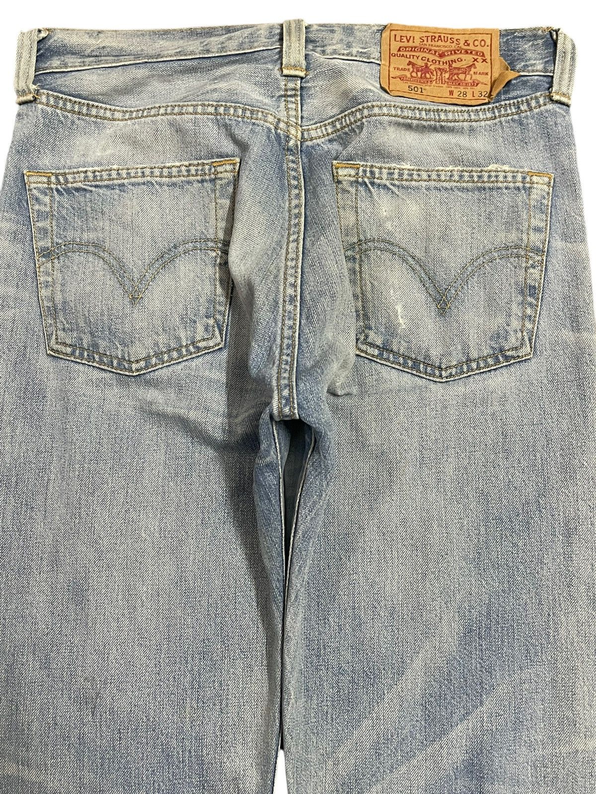 Levi's Vintage 90s Levis 501 Blue Wash Style Distressed Baggy Jeans Size US 29 - 5 Thumbnail