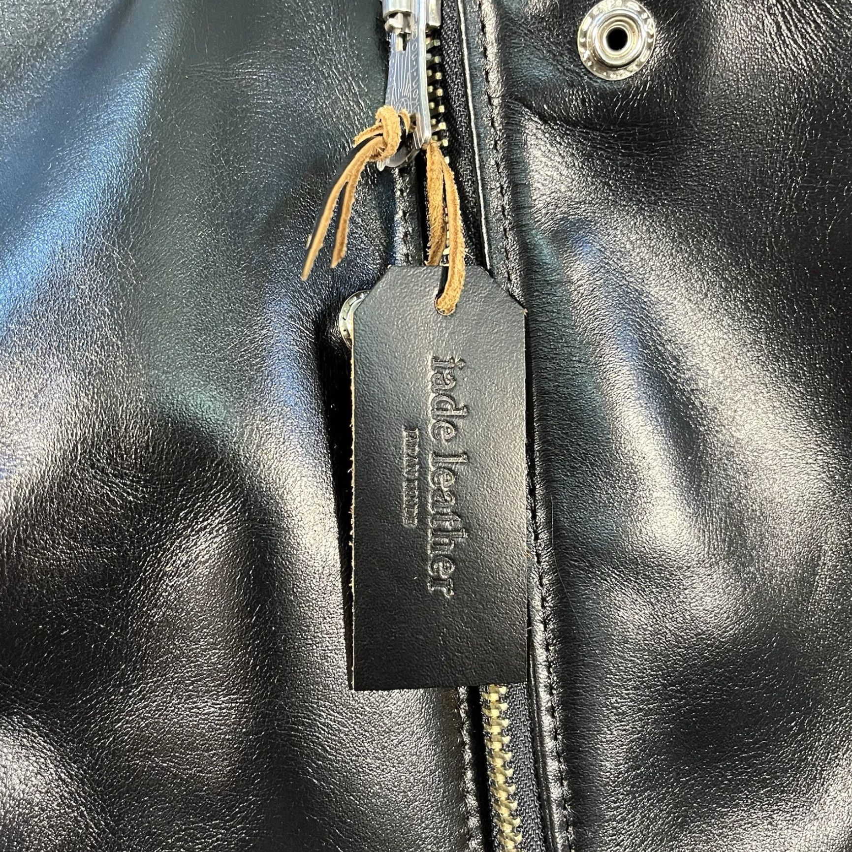Vintage VINTAGE Iade Japan Made Leather Jacket Medium M Black Motorcycle Zip Full Zip Collared Zipped Pockets Men Size US M / EU 48-50 / 2 - 2 Thumbnail
