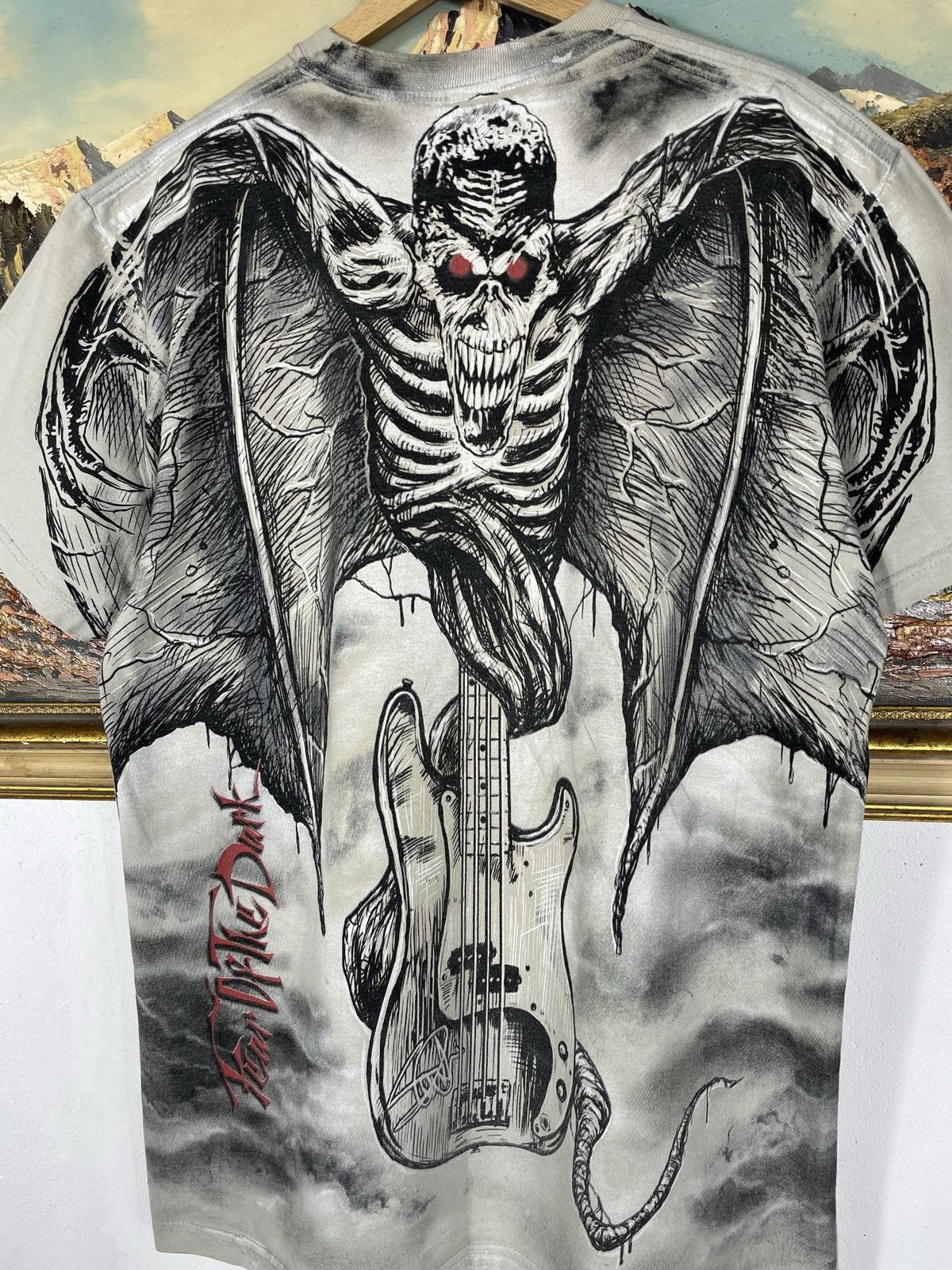 Band Tees × Iron Maiden × Vintage VINTAGE IRON MAIDEN AOP ALL OVER PRINT TEE T SHIRT Size US M / EU 48-50 / 2 - 9 Thumbnail
