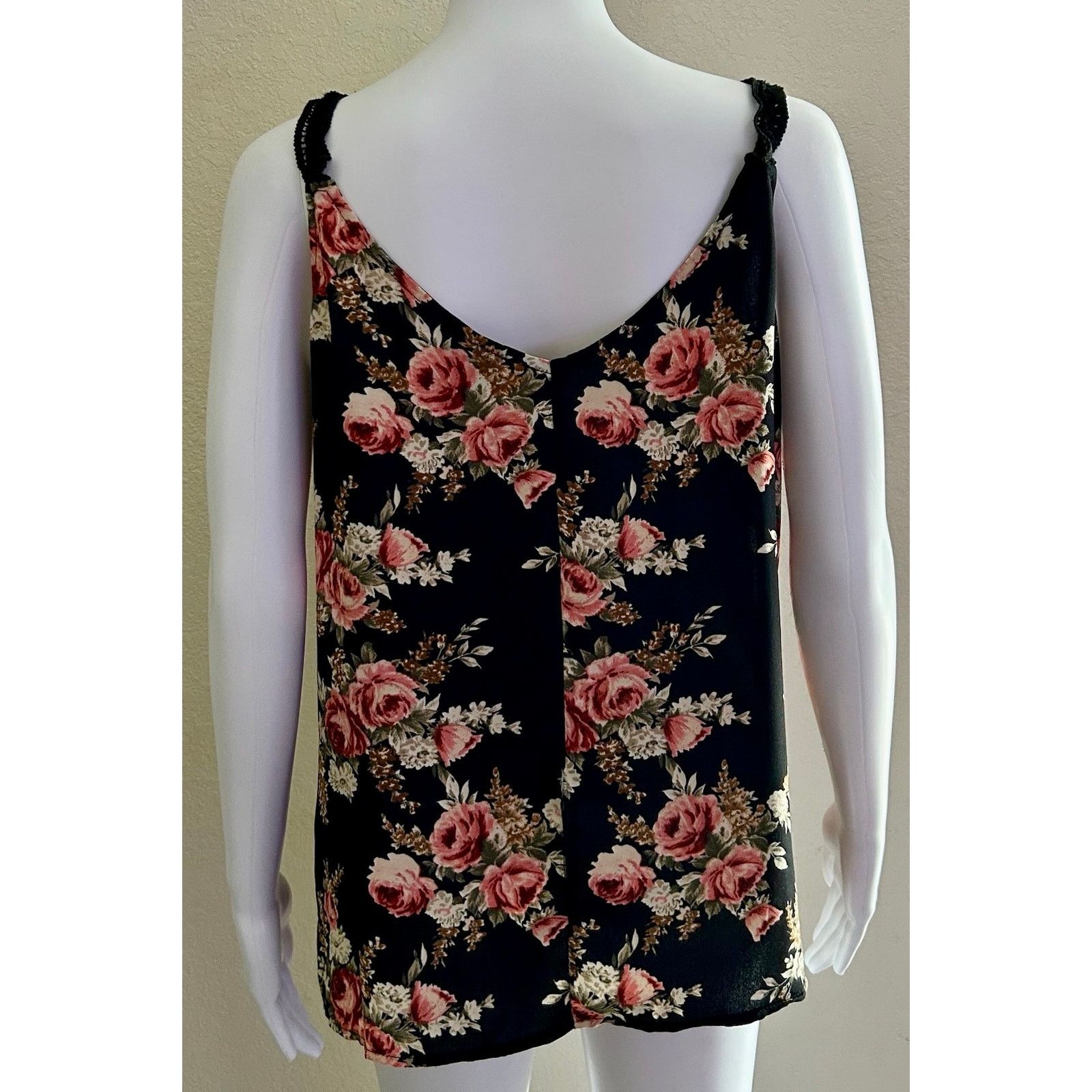 Other Bobeau | Women's Floral Sleeveless Tank Top | Medium Size M / US 6-8 / IT 42-44 - 2 Thumbnail