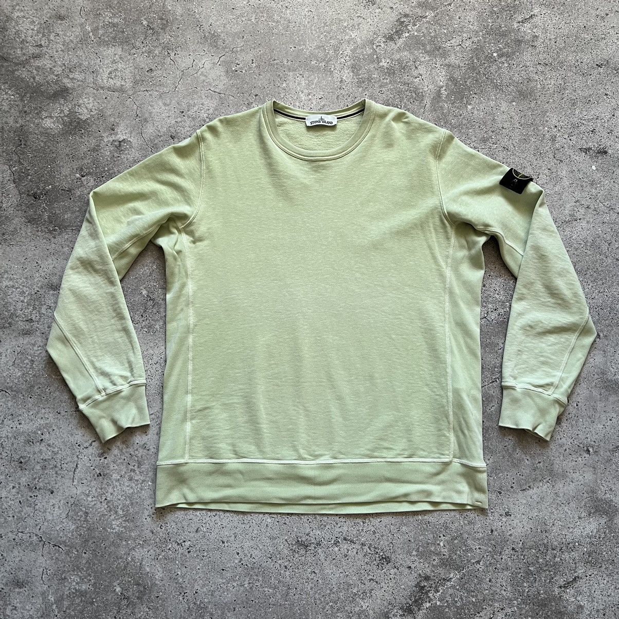 image of Italian Designers x Stone Island Sweatshirt Hoodie in Light Green, Men's (Size 2XL)