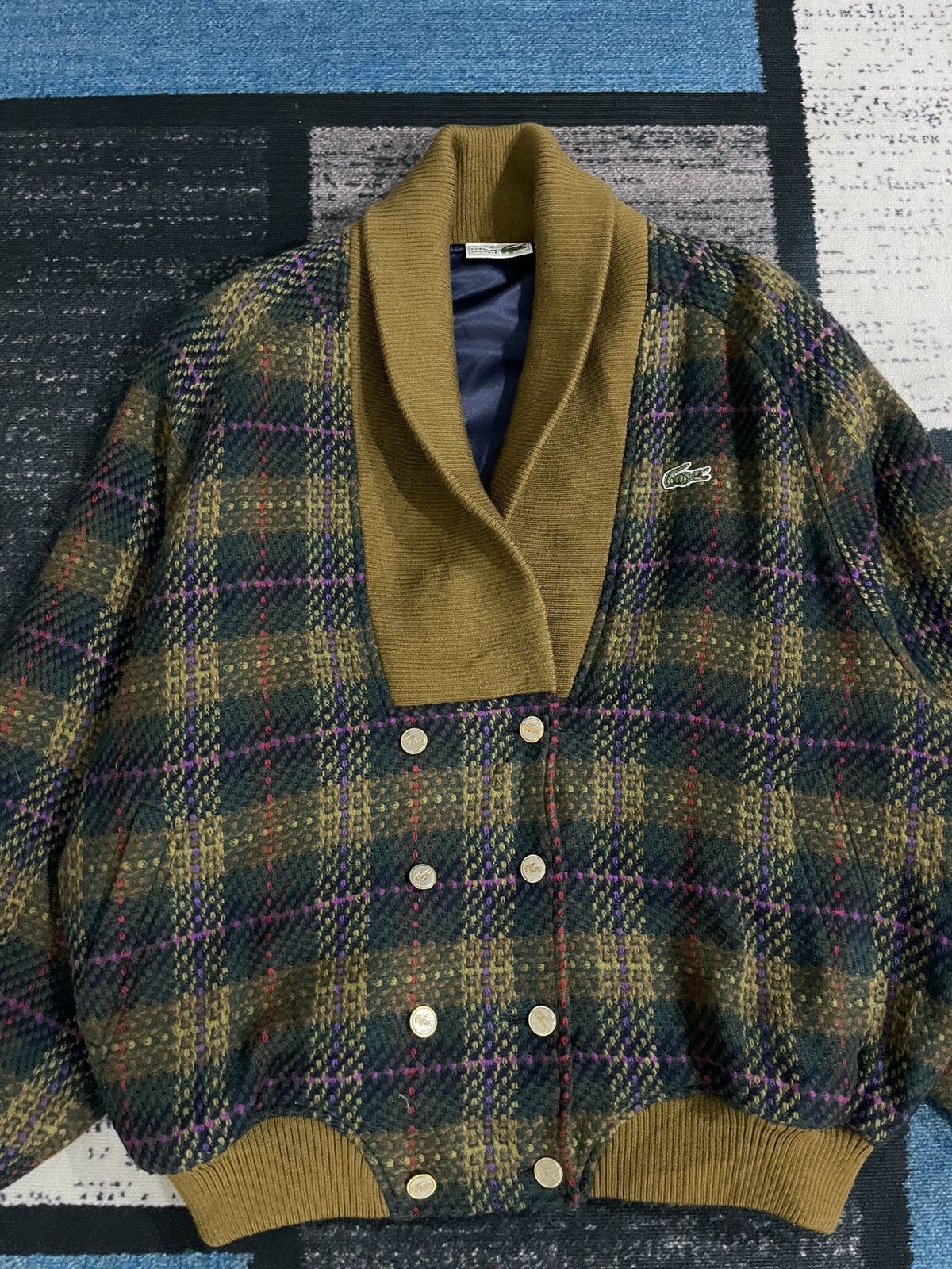 Lacoste Vintage 90s Lacoste Wool Jacket Size US XL / EU 56 / 4 - 5 Thumbnail