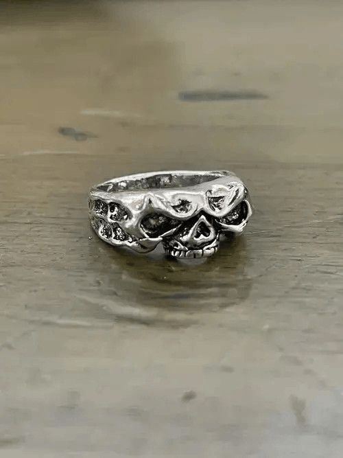 Other Stainless Skull Punk Ring Size ONE SIZE - 1 Thumbnail