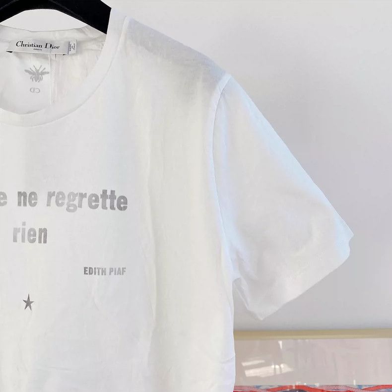 Dior Dior White letter T-shirt Size M / US 6-8 / IT 42-44 - 3 Thumbnail