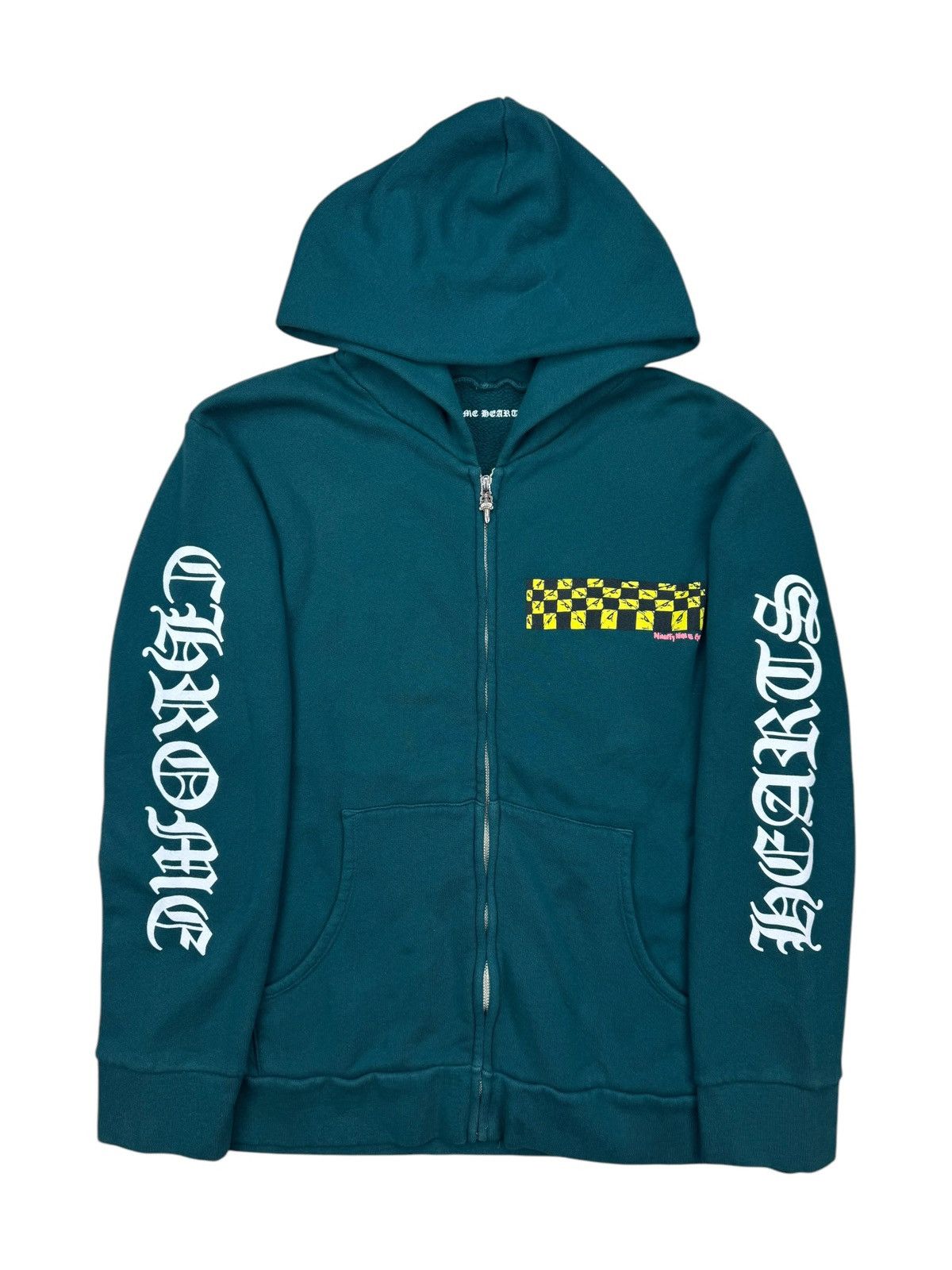 【Chrome Hearts】Matty Boy Caution Thermal Zip Up Hoodie Chrome Hearts Matty Boy Caution Thermal Zip Up Hoodie