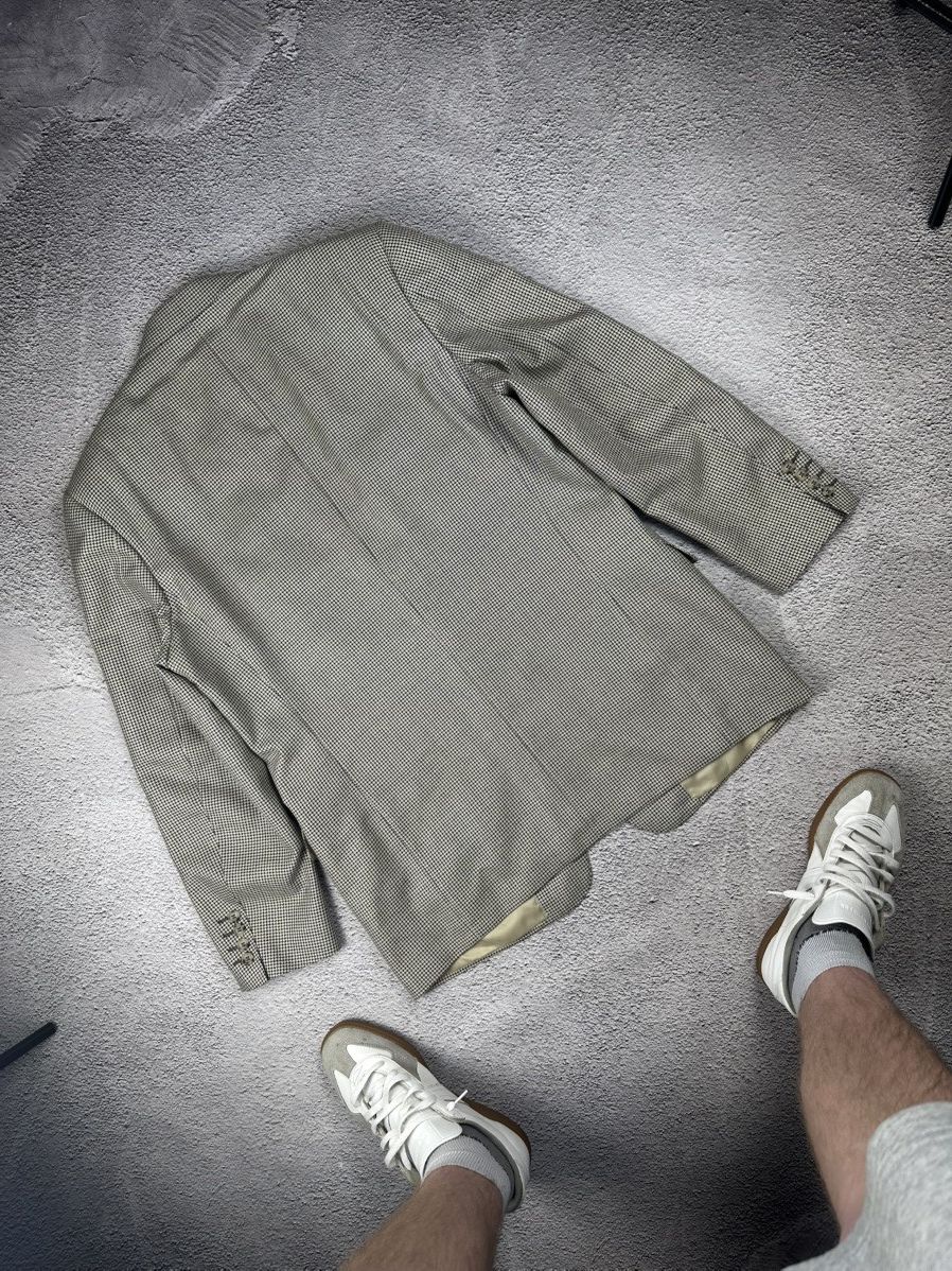Canali × Vintage Canali Milano Vintage Check Wool-Silk Blazer Old Money Style Size 54R - 2 Thumbnail