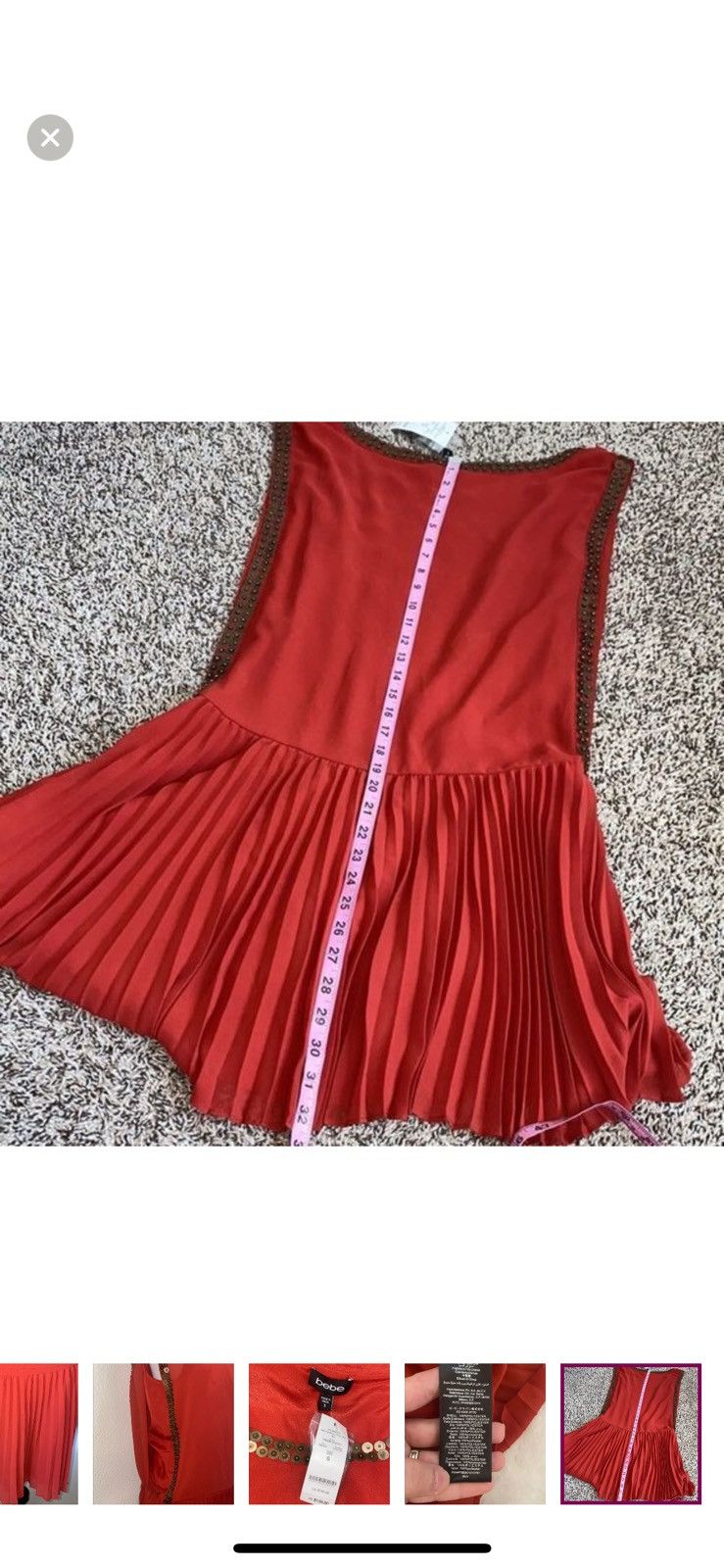 Bebe Bebe small wilderness pleated mini dress Size S / US 4 / IT 40 - 6 Thumbnail