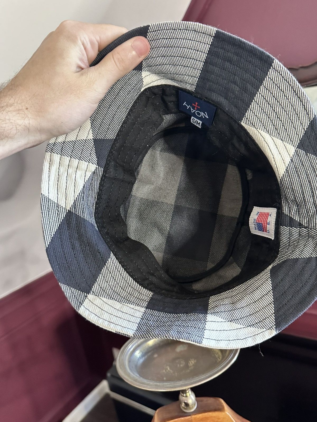 Noah NOAH NYC checkered plaid logo embroidered bucket hat Size ONE SIZE - 6 Thumbnail