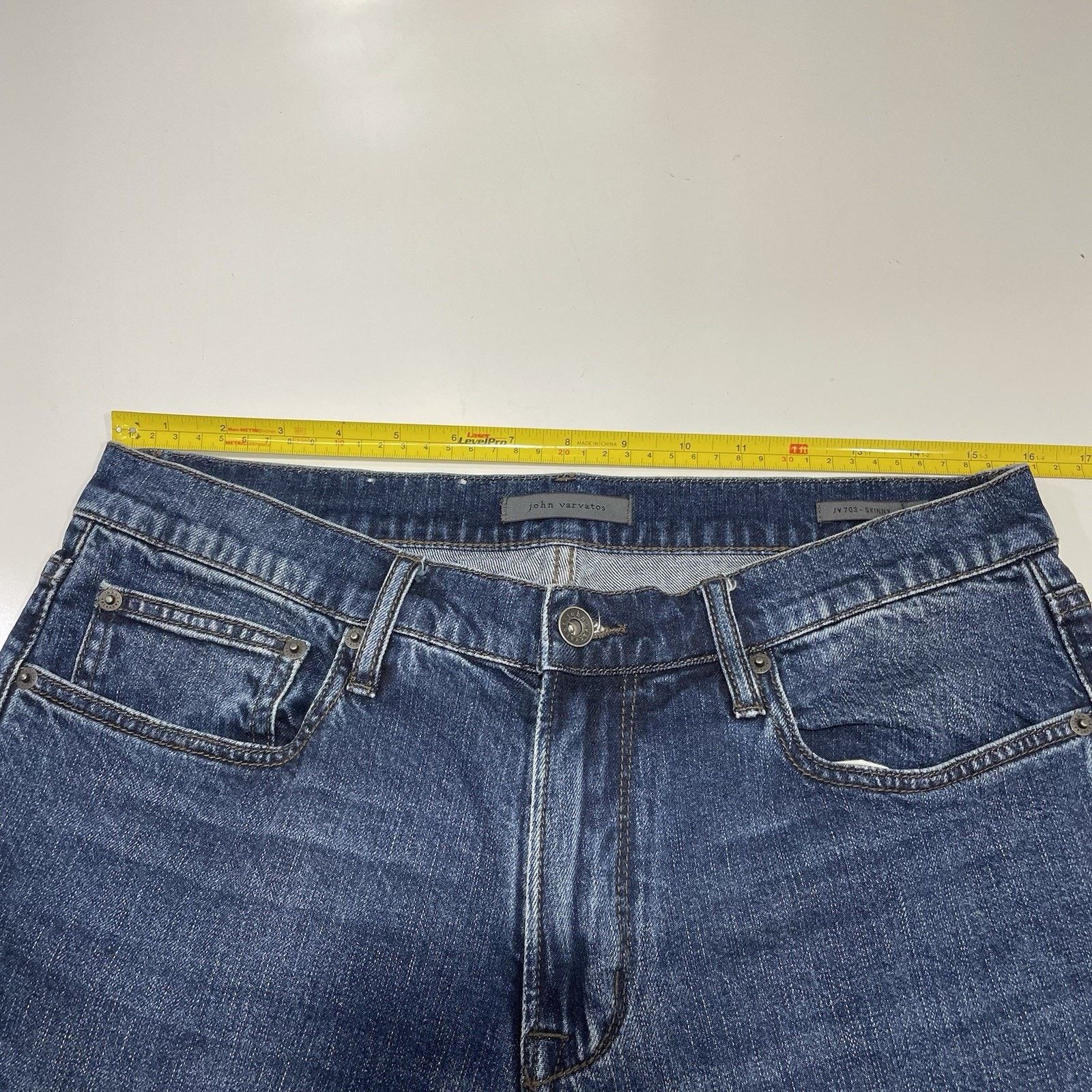 John Varvatos John Varvatos Jeans Men’s 31x28 Blue 703 Skinny Fit Denim Size US 31 - 5 Thumbnail