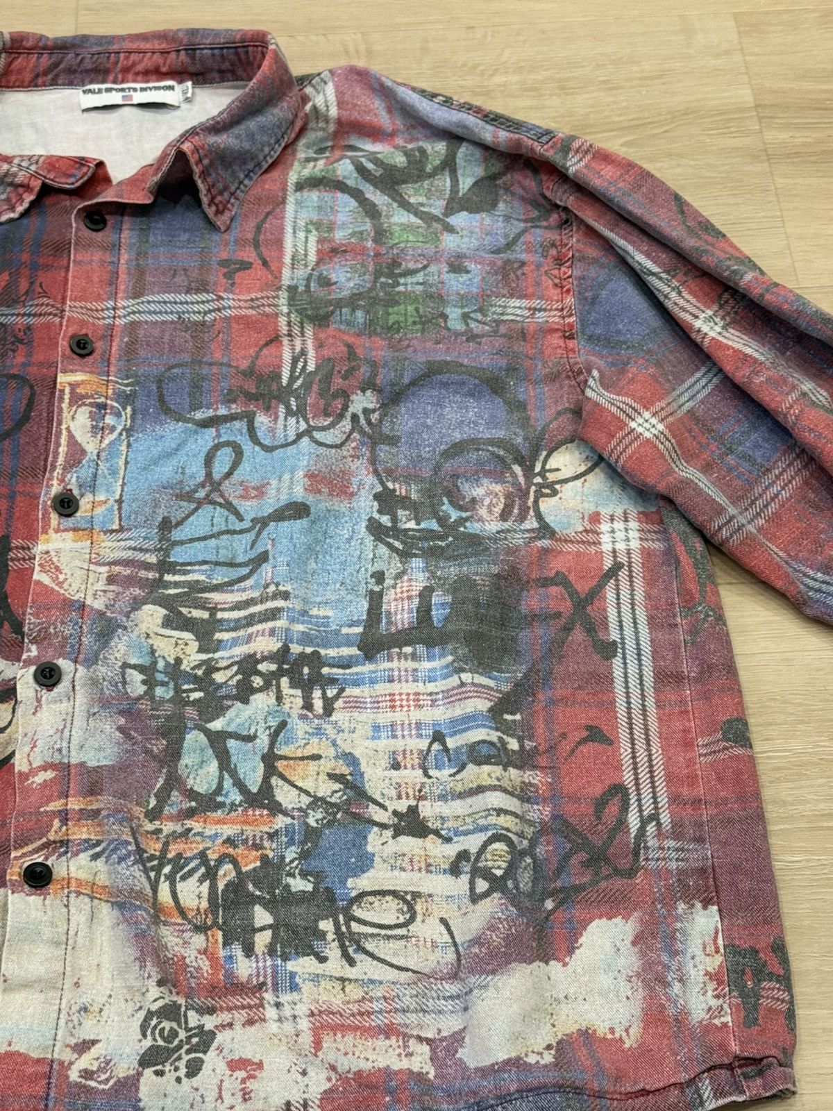 Vale Vale Graffiti Flannel Shirt Size US XL / EU 56 / 4 - 8 Thumbnail