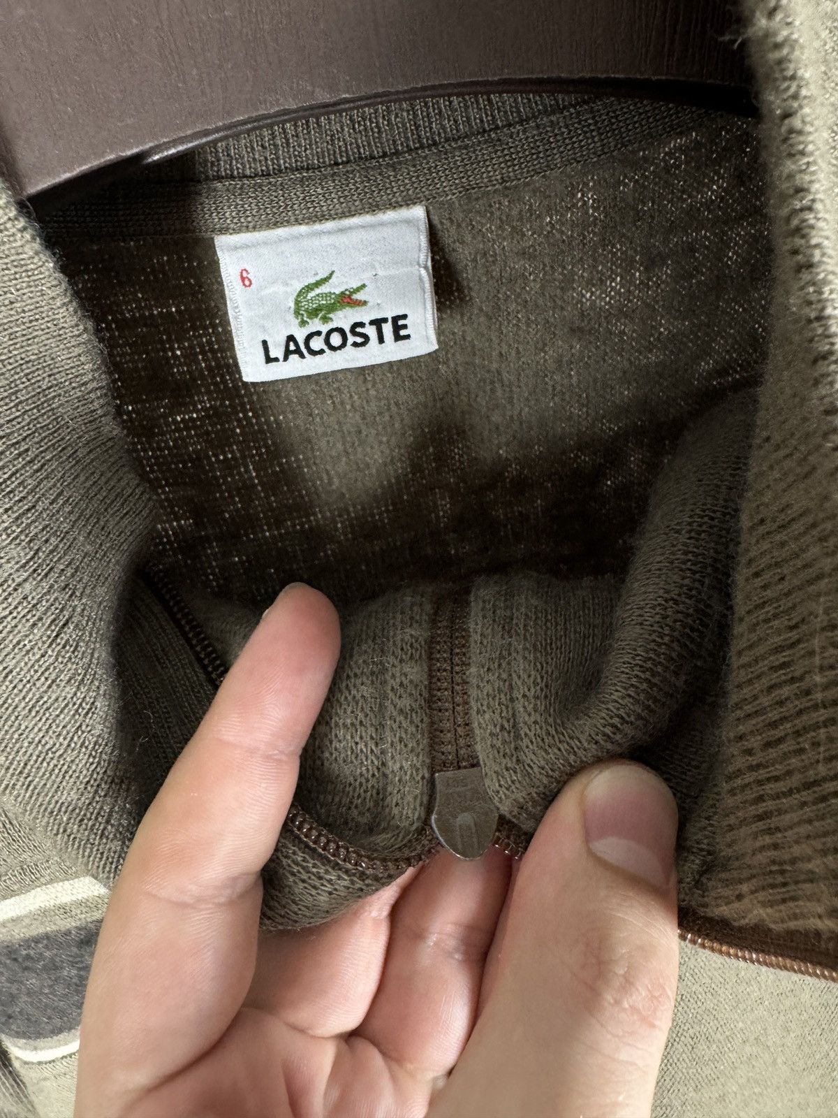 Lacoste Lacoste vintage wool blend striped double zipper sweater Size US XL / EU 56 / 4 - 9 Thumbnail