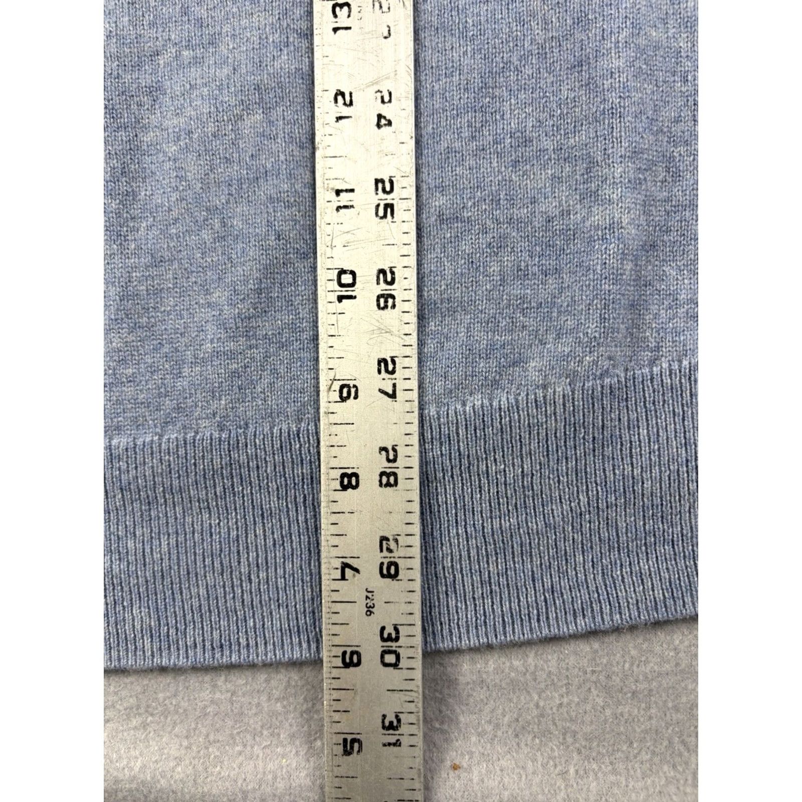 Quince Quince Sweater Men 3XL Blue Cashmere V-Neck Knit Pullover Casual Solid Tight-Knit Size US XXL / EU 58 / 5 - 7 Thumbnail