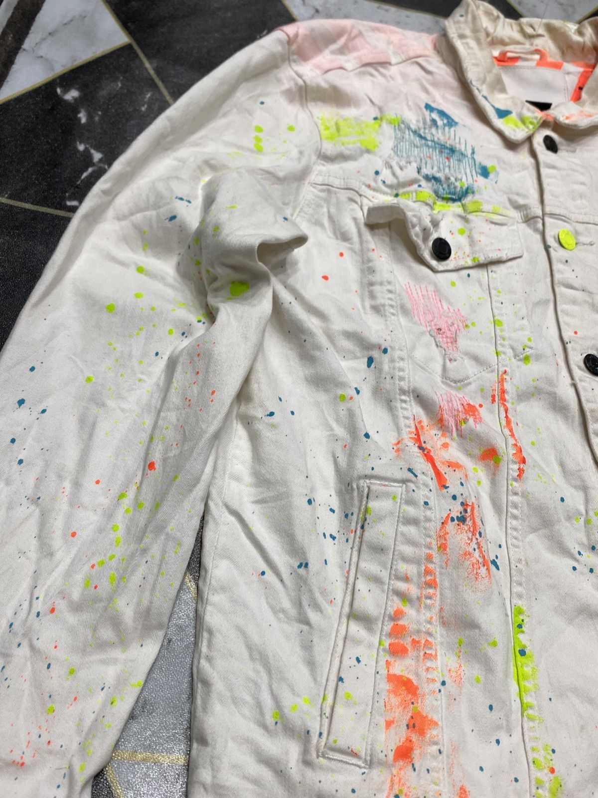 Smoke Rise Smoke Rise painted denim jacket Size US XL / EU 56 / 4 - 7 Thumbnail