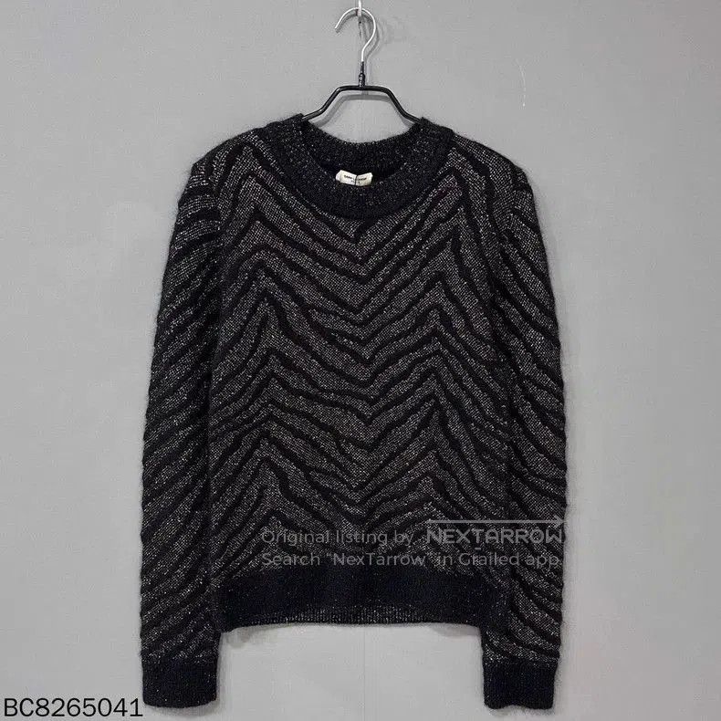 Saint Laurent Paris Tiger Stripe Gold Thread Sweater. Size US M / EU 48-50 / 2 - 1 Thumbnail