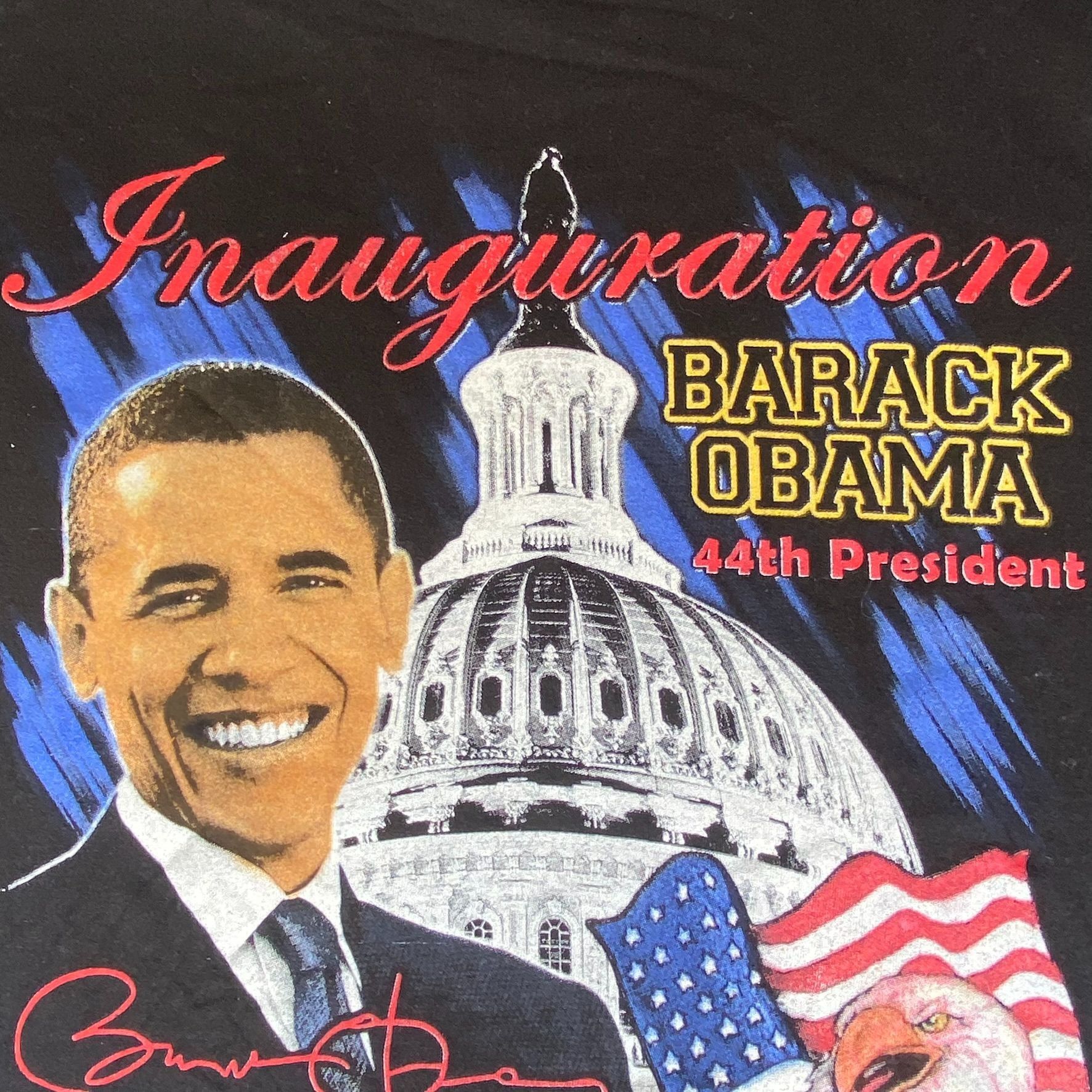 Anvil Vintage Y2K Barack Obama Shirt Inauguration USA President Te Size US L / EU 52-54 / 3 - 4 Thumbnail