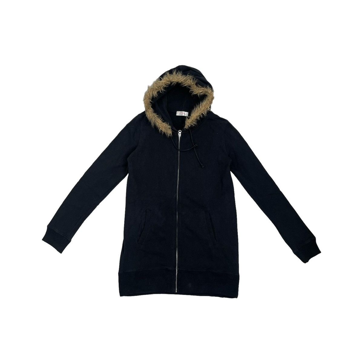 Japanese Brand LGB Le Grande Bleu style black fur parka hoodie