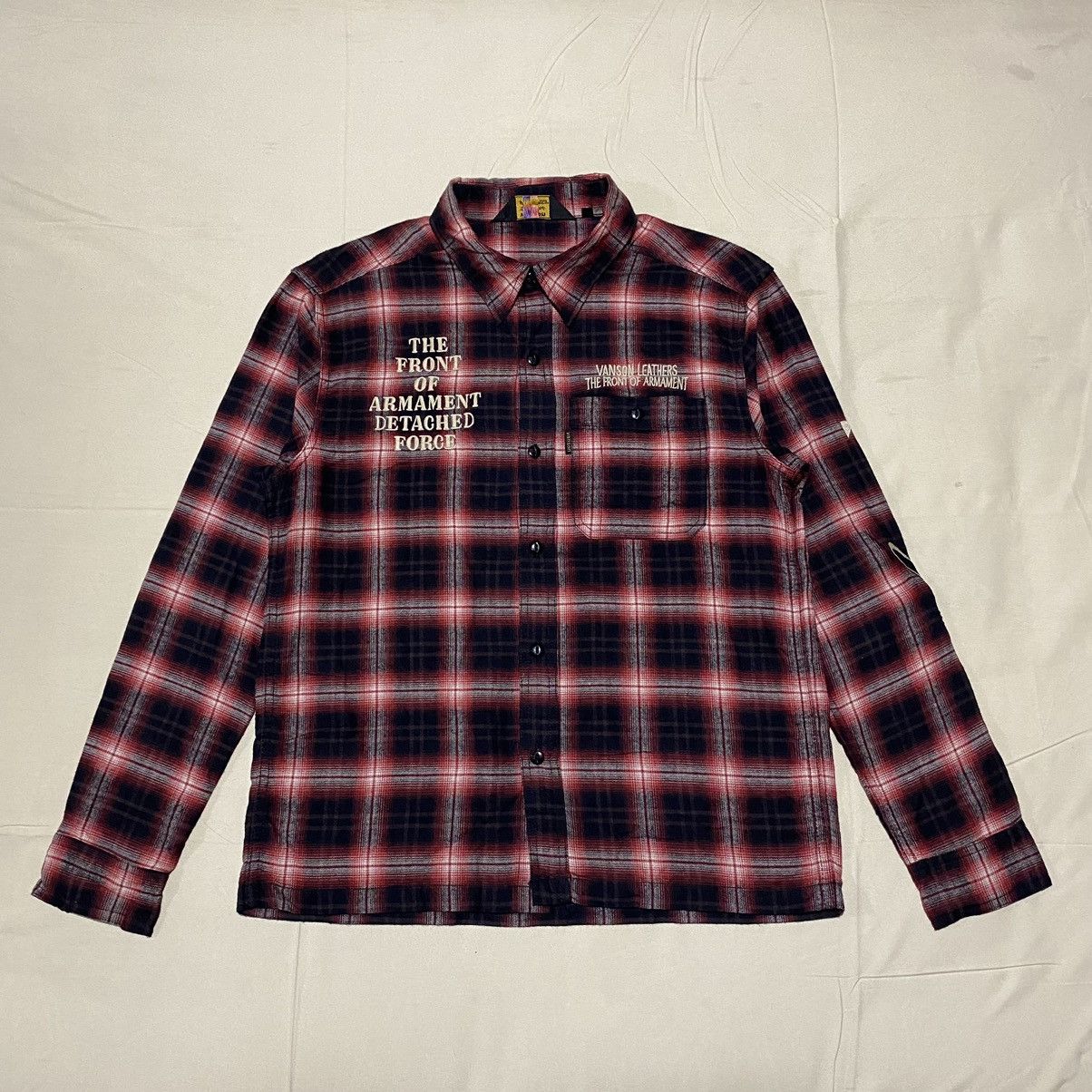 Vanson Leathers Vintage VANSON LEATHERS x T.F.O.A Flannel Shirt Button Ups Size US L / EU 52-54 / 3 - 2 Thumbnail