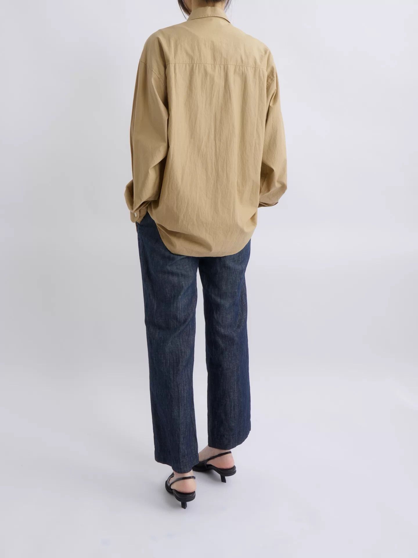 Auralee AURALEE Khaki Oversized Drop-shoulder Shirt Size 3 Size US L / EU 52-54 / 3 - 3 Thumbnail